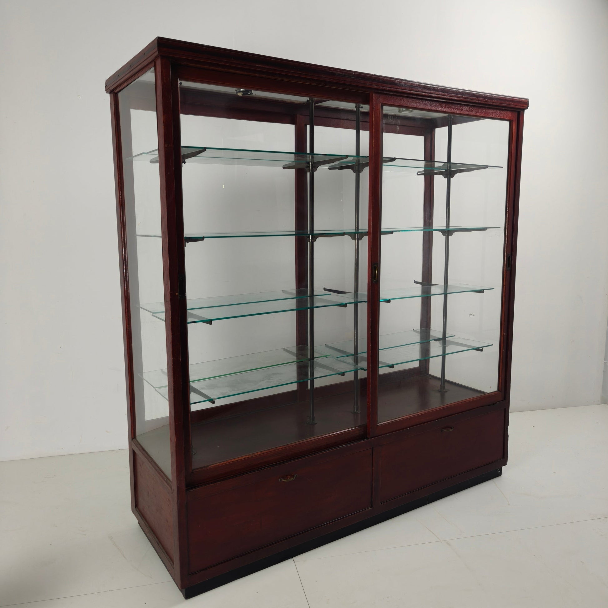 Antique Museum Display Cabinet with glass Antique Museum Display Cabinet with glass