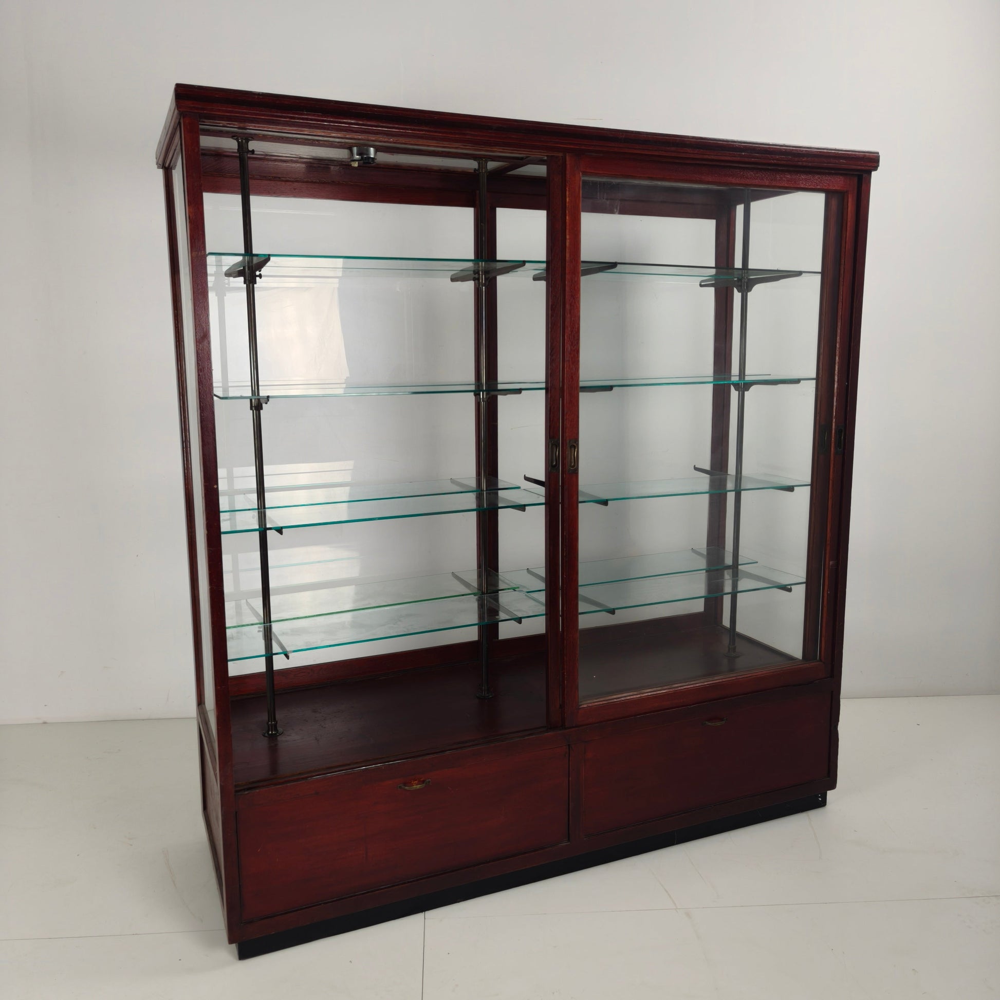 Antique Museum Display Cabinet with glass Antique Museum Display Cabinet with glass