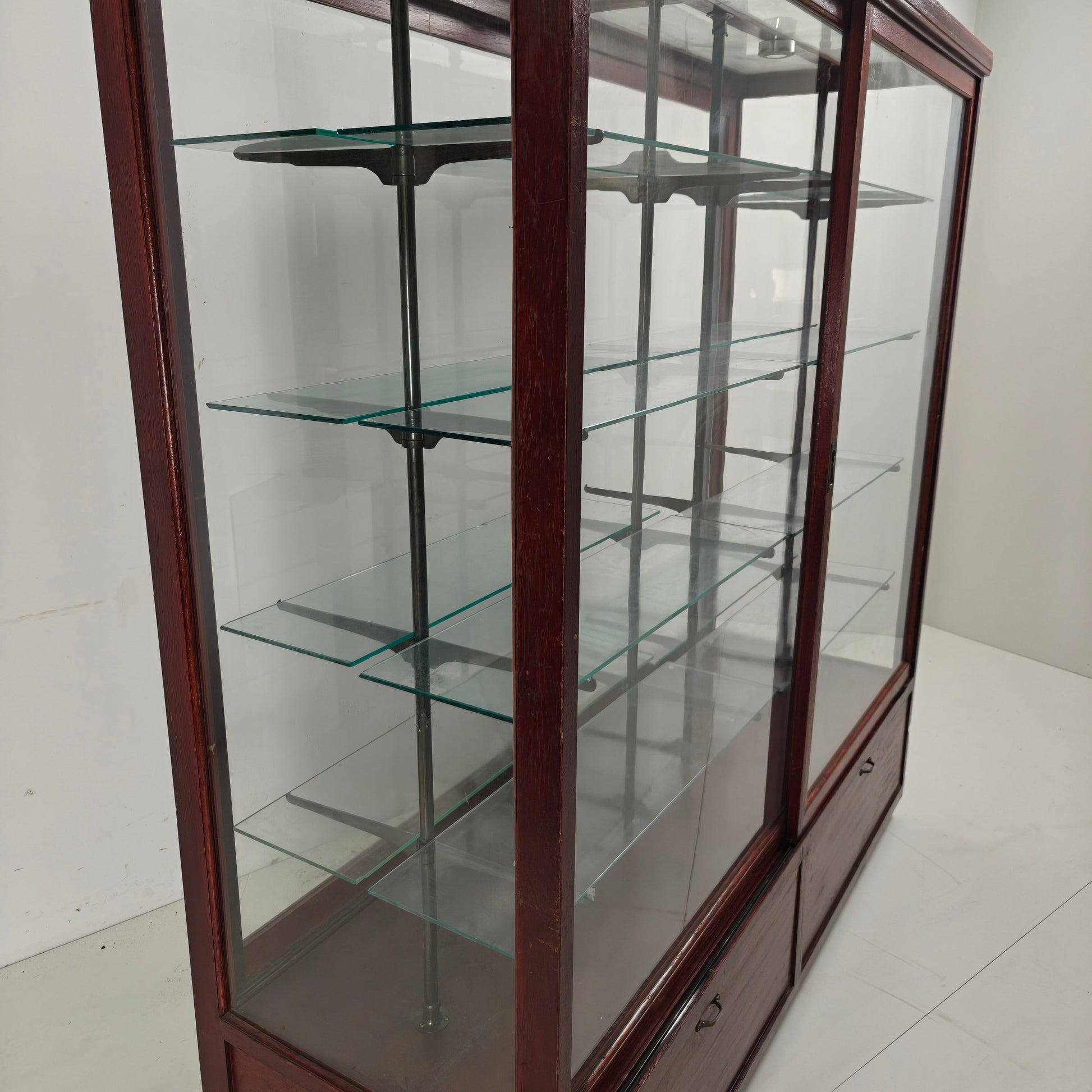 Antique Museum Display Cabinet with glass Antique Museum Display Cabinet with glass