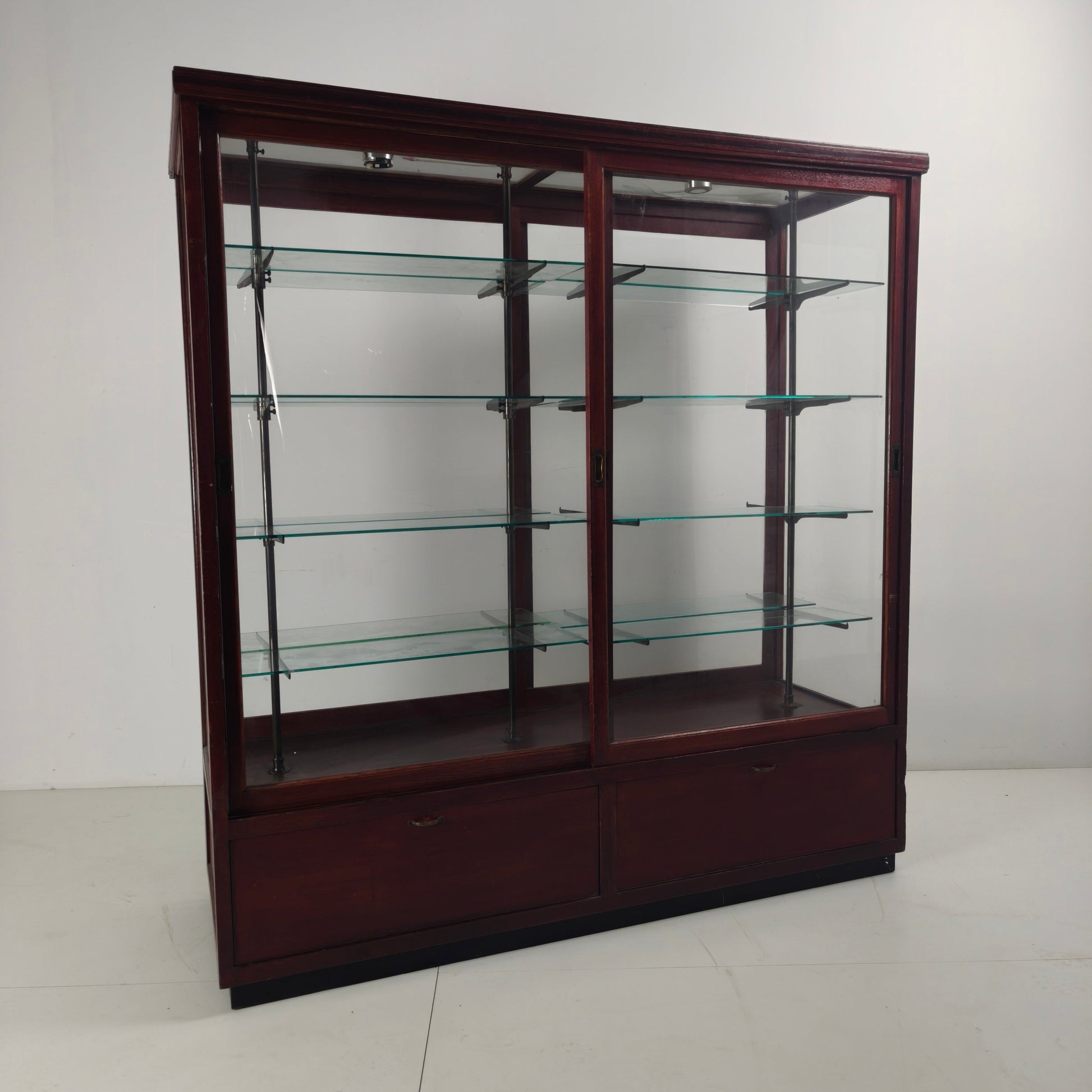 Antique Museum Display Cabinet with glass Antique Museum Display Cabinet with glass
