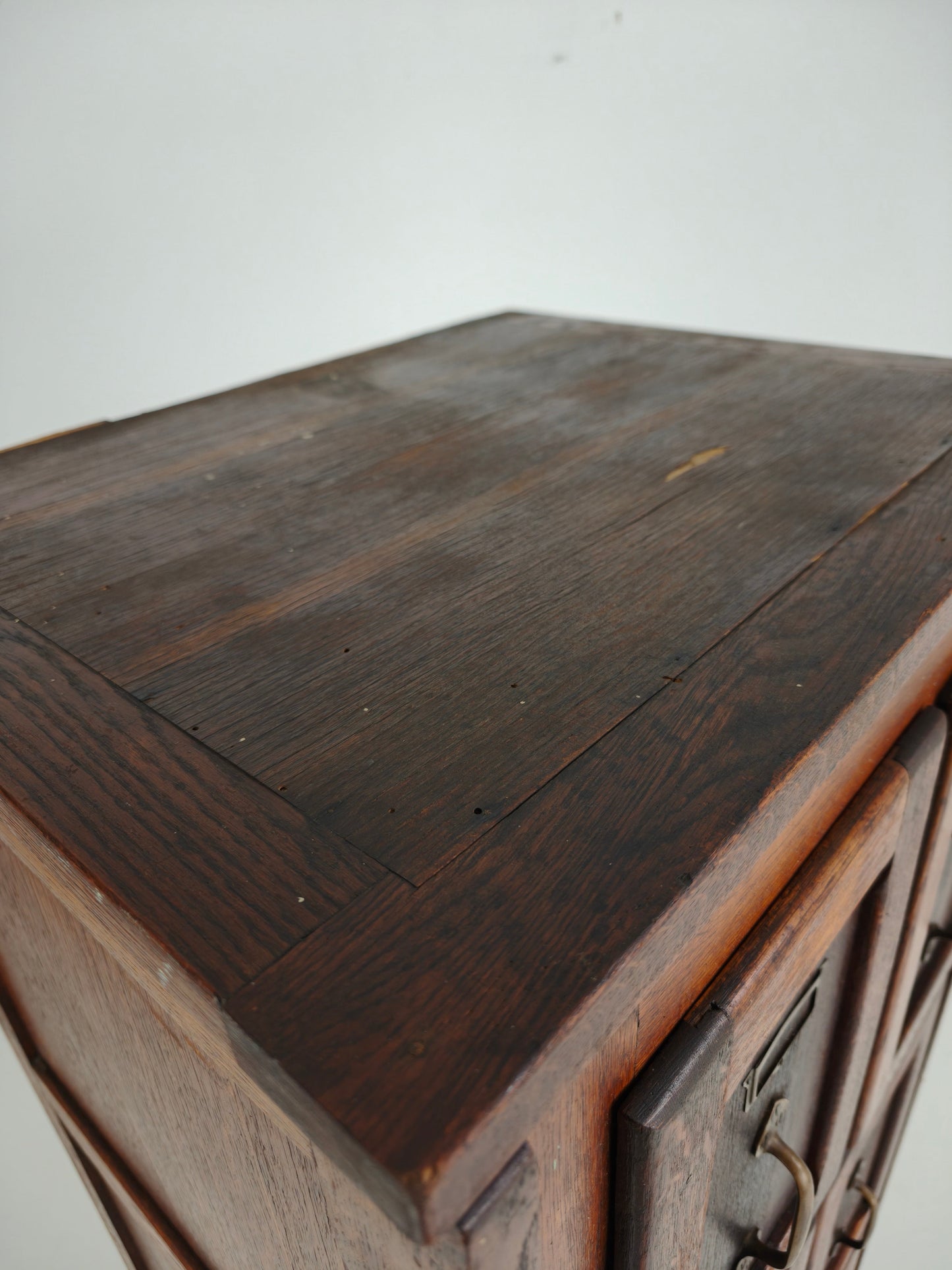 Antique Oak Filing Cabinet – c.1900–1920 Antique Oak Filing Cabinet – c.1900–1920