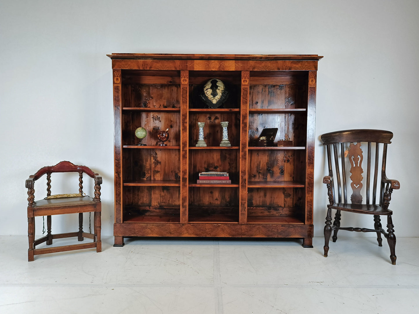 Antique Open Book Cabinet Antique Open Book Cabinet