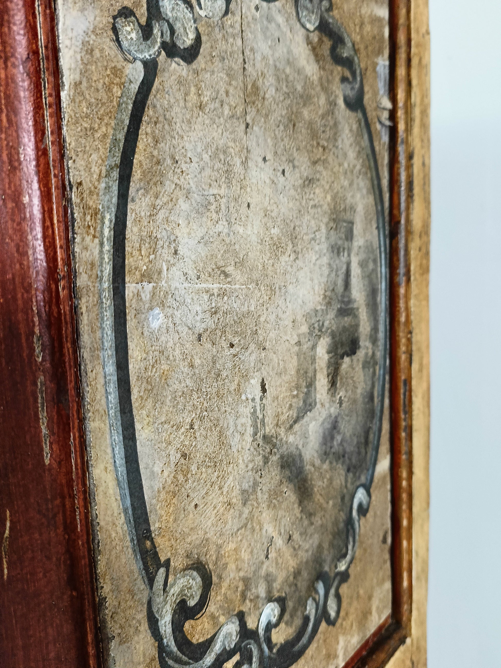 Antique Painted French Display Cabinet Antique Painted French Display Cabinet
