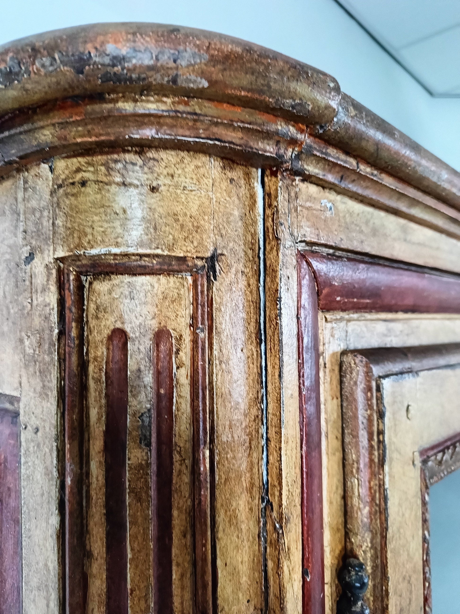 Antique Painted French Display Cabinet Antique Painted French Display Cabinet