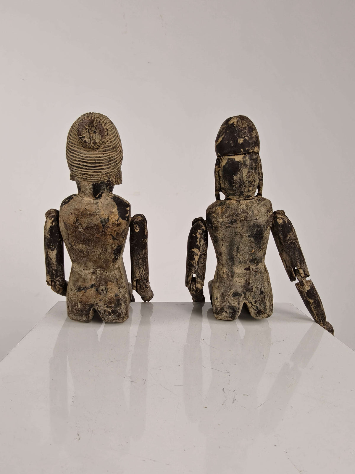 Antique Pair of Chinese Wooden Fertility Dolls – Boy & Girl Figures Antique Pair of Chinese Wooden Fertility Dolls – Boy & Girl Figures