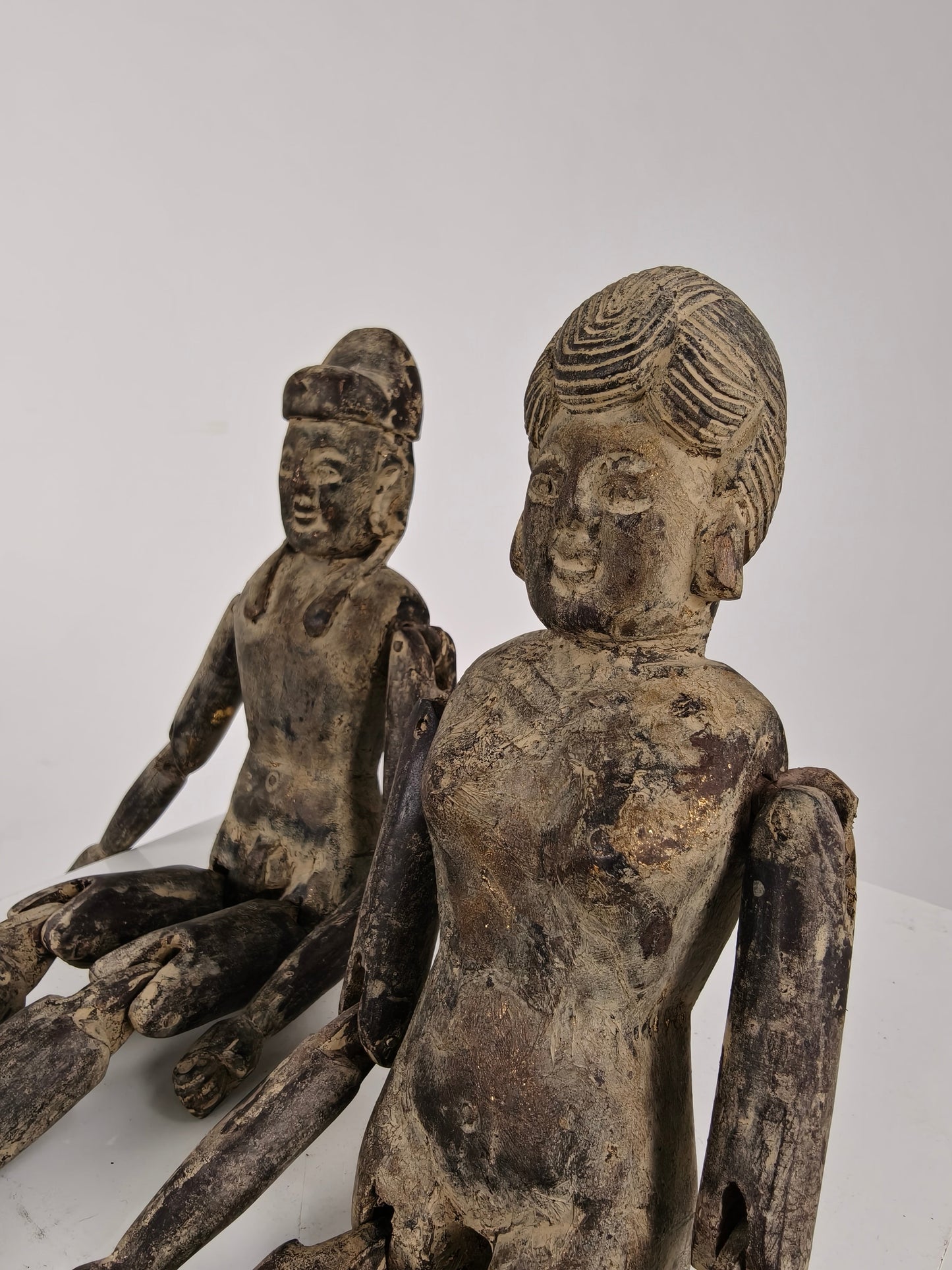 Antique Pair of Chinese Wooden Fertility Dolls – Boy & Girl Figures Antique Pair of Chinese Wooden Fertility Dolls – Boy & Girl Figures