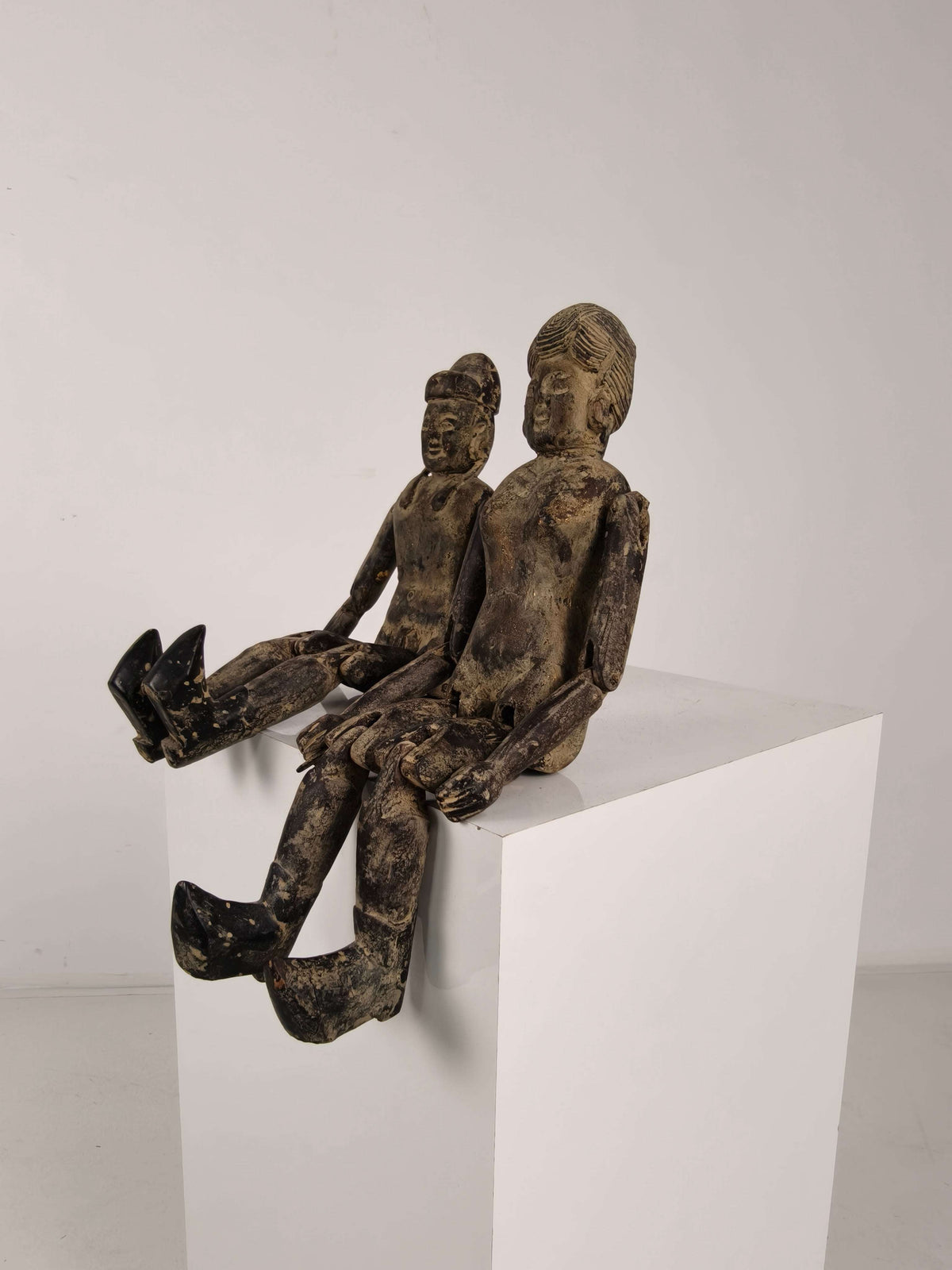 Antique Pair of Chinese Wooden Fertility Dolls – Boy & Girl Figures Antique Pair of Chinese Wooden Fertility Dolls – Boy & Girl Figures