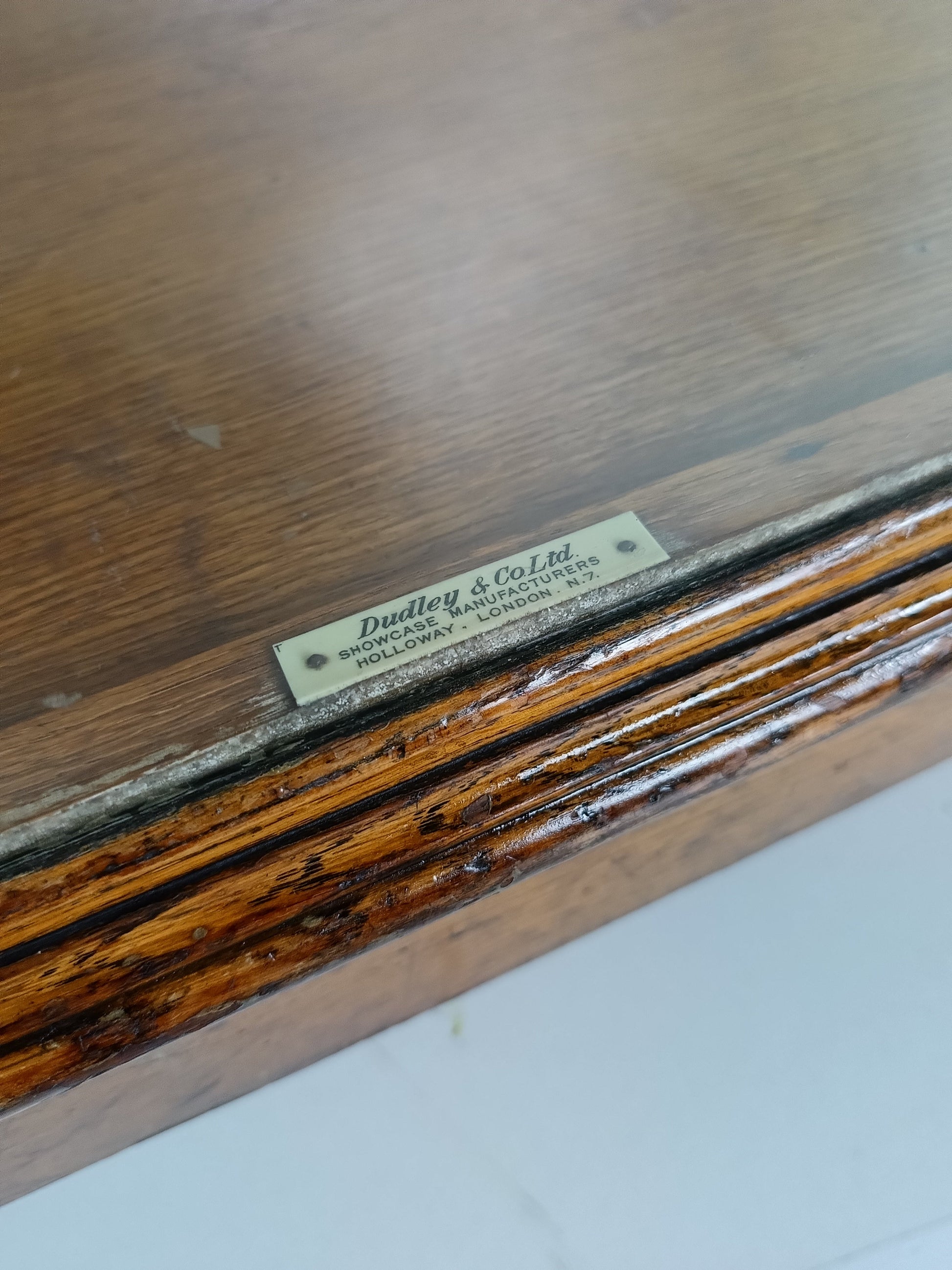Antique Rare Glass Shop Counter By Dudley&Co Antique Rare Glass Shop Counter By Dudley&Co