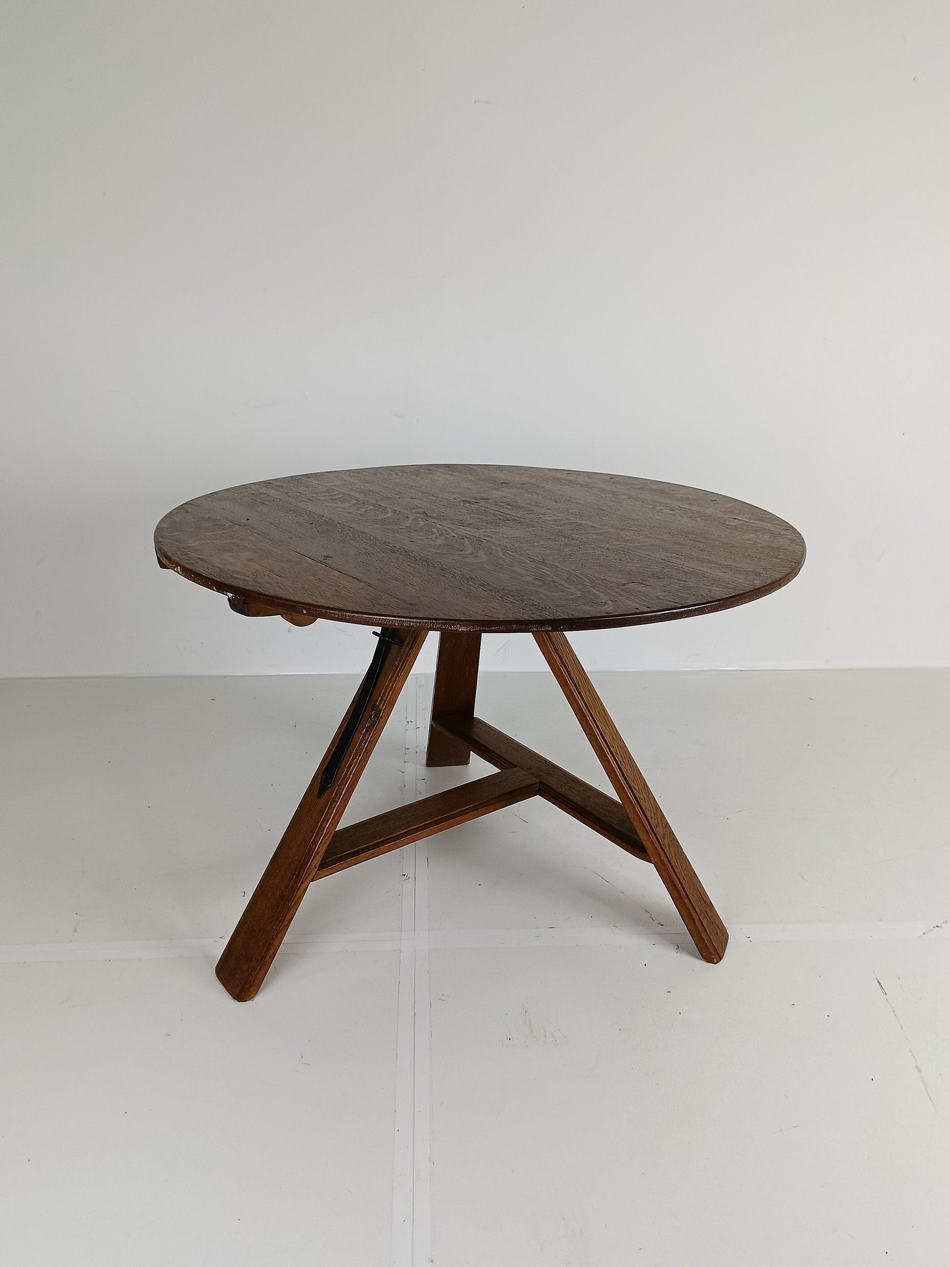 Antique Round Tilt Top Table From Drenthe, The Netherlands Antique Round Tilt Top Table From Drenthe, The Netherlands