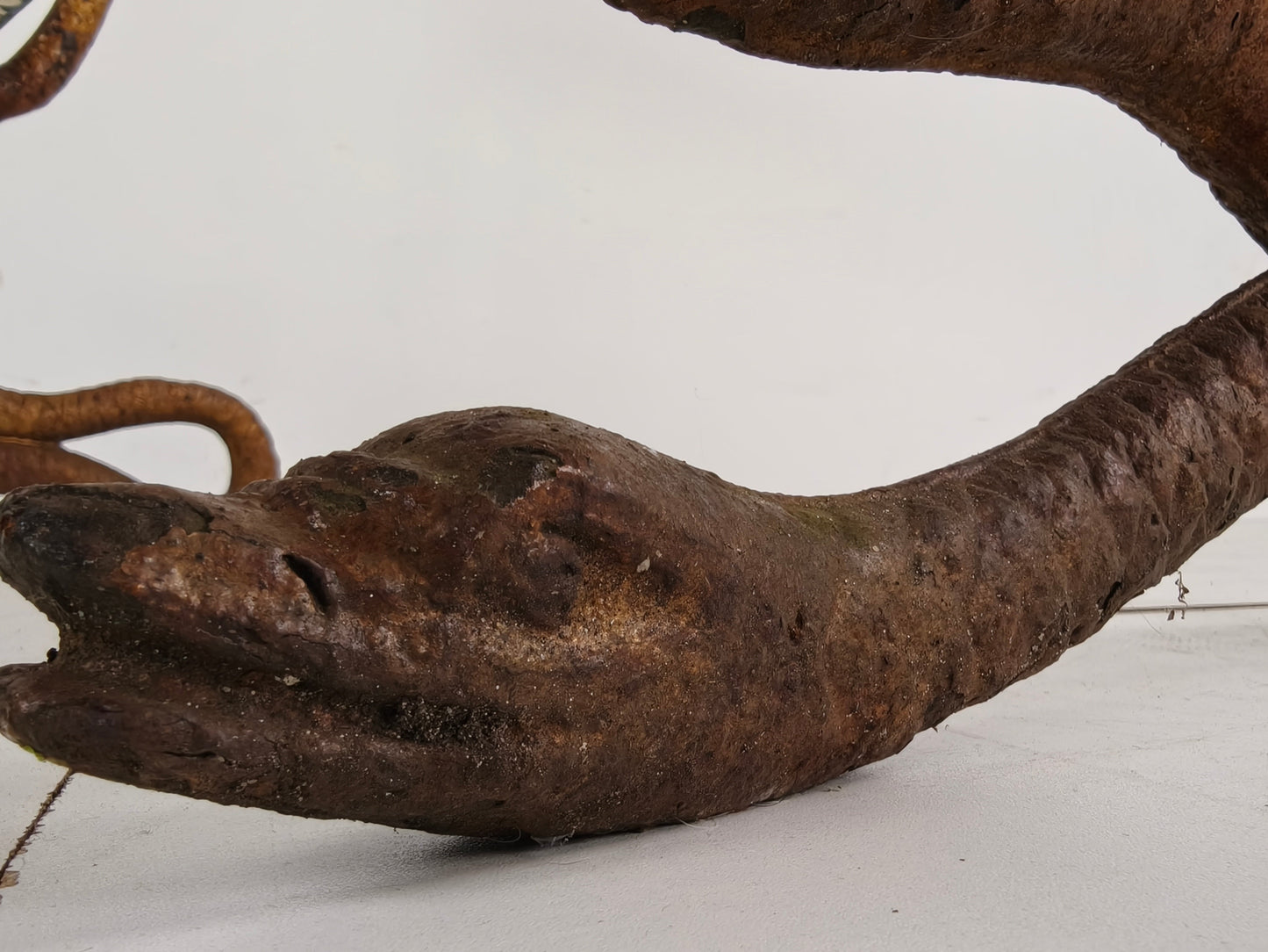 Antique Victorian Cast Iron Snake Garden Bench Antique Victorian Cast Iron Snake Garden Bench
