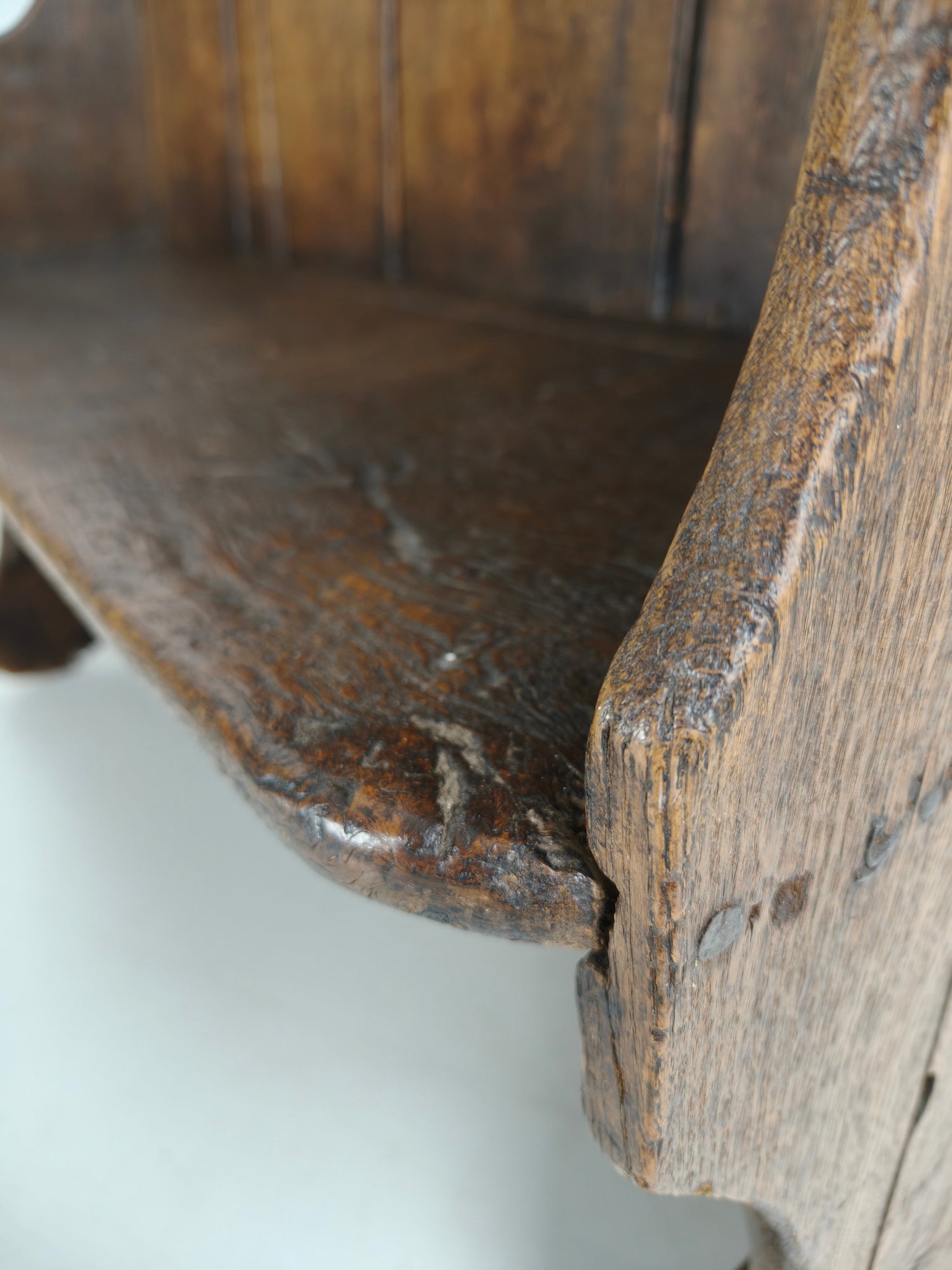 Antique Westcountry Pine /oak High Back Settle 1800s Antique Westcountry Pine /oak High Back Settle 1800s