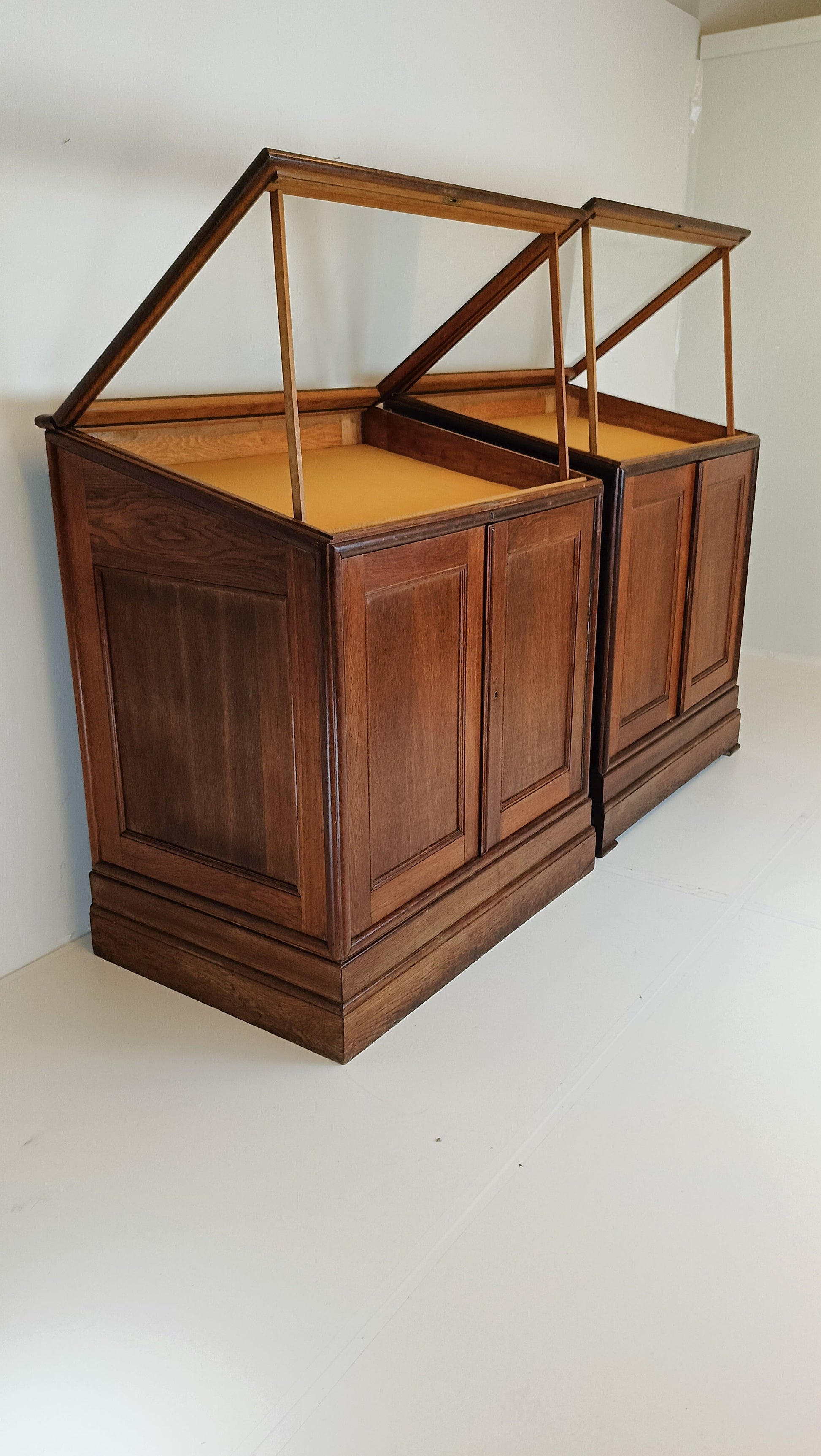 Antique Wooden Museum Display Cabinet Antique Wooden Museum Display Cabinet