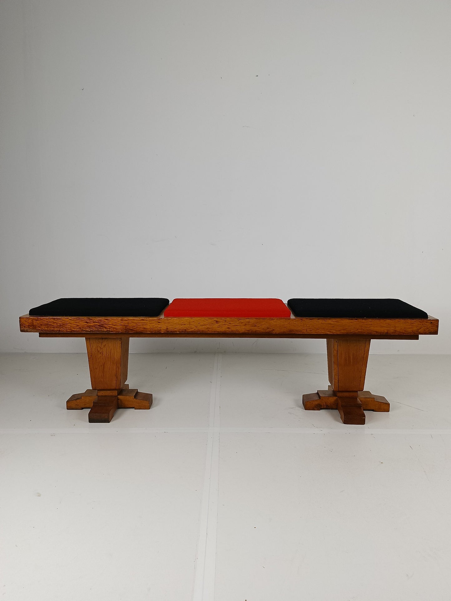 Art Deco Church Bench Reupholstered Art Deco Church Bench Reupholstered