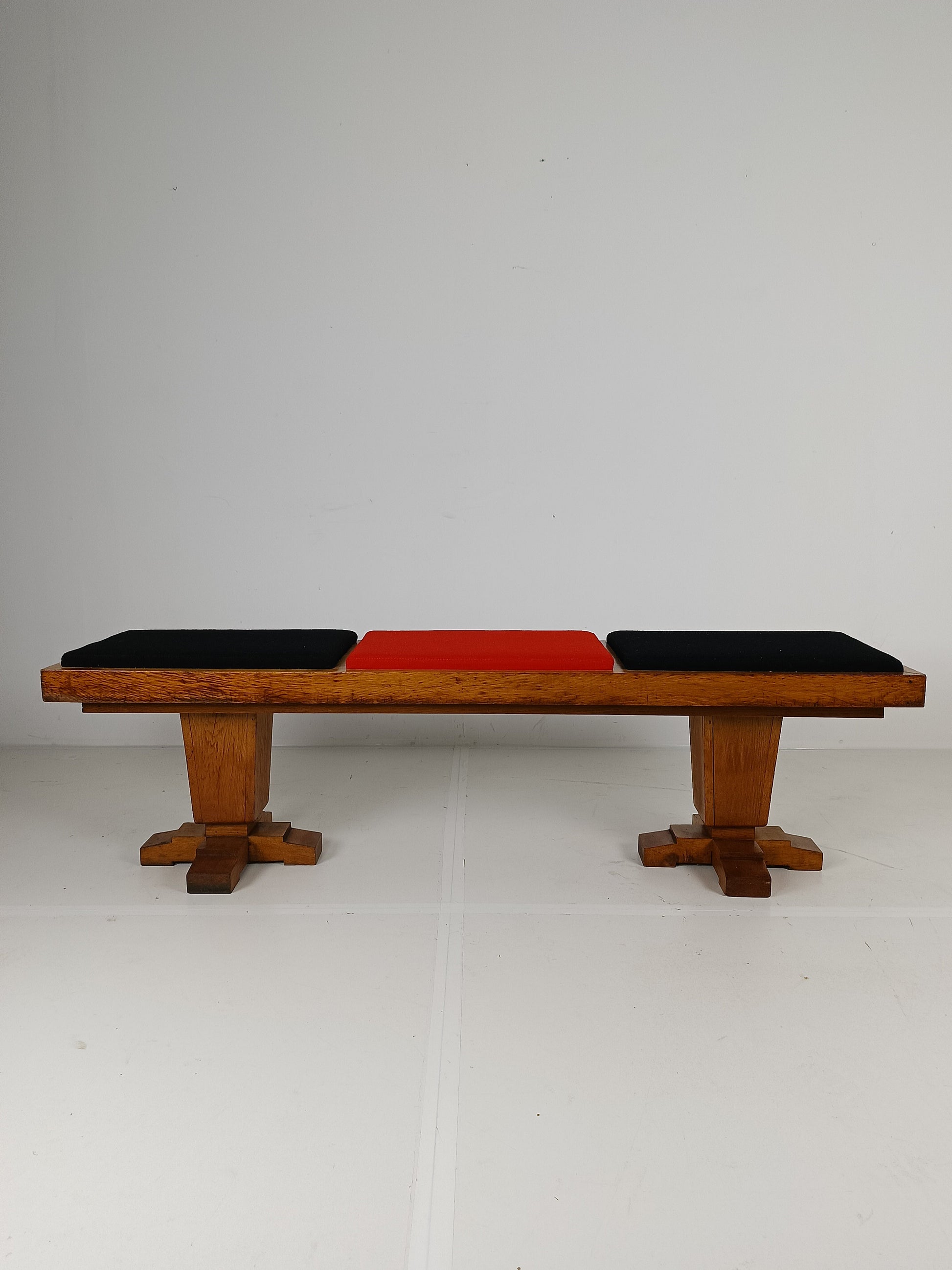 Art Deco Church Bench Reupholstered Art Deco Church Bench Reupholstered