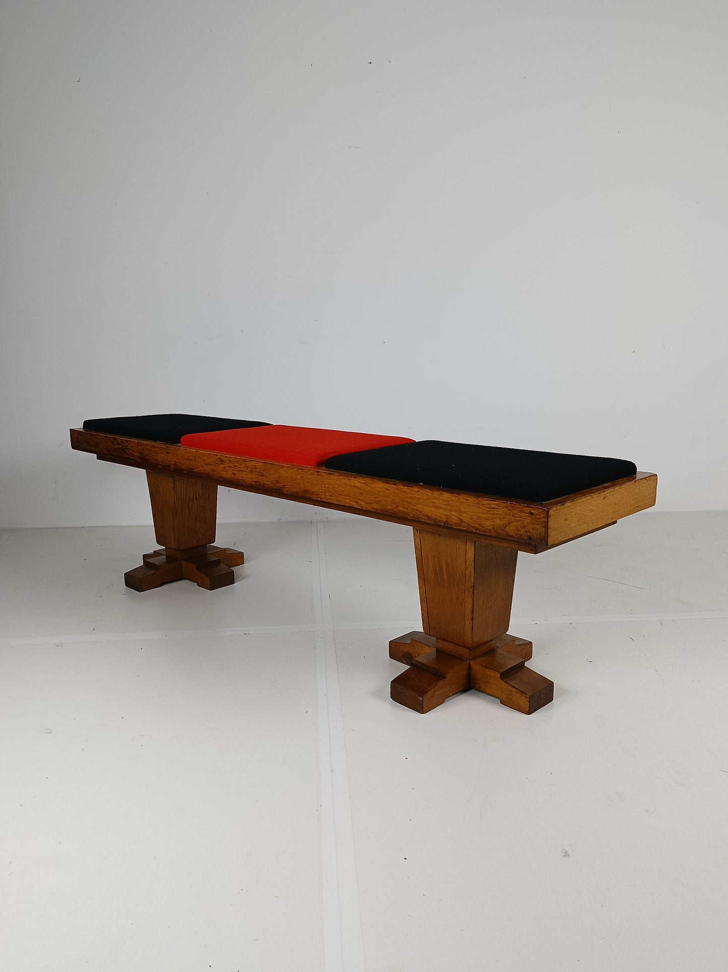 Art Deco Church Bench Reupholstered Art Deco Church Bench Reupholstered