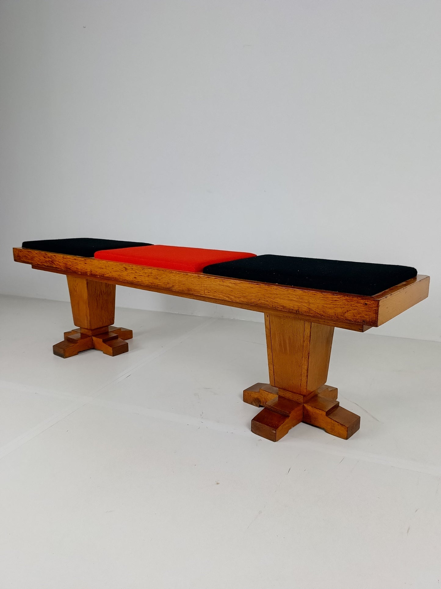 Art Deco Church Bench Reupholstered Art Deco Church Bench Reupholstered