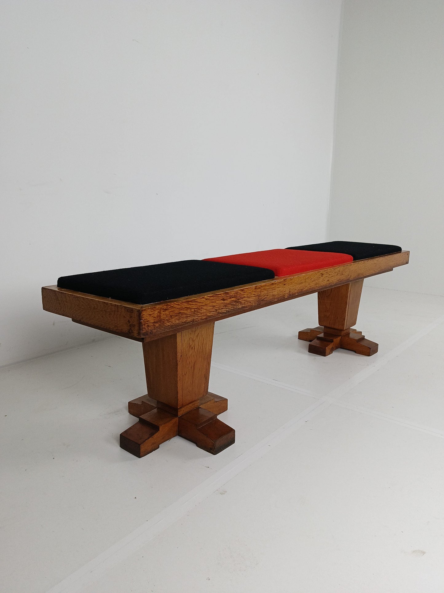 Art Deco Church Bench Reupholstered Art Deco Church Bench Reupholstered