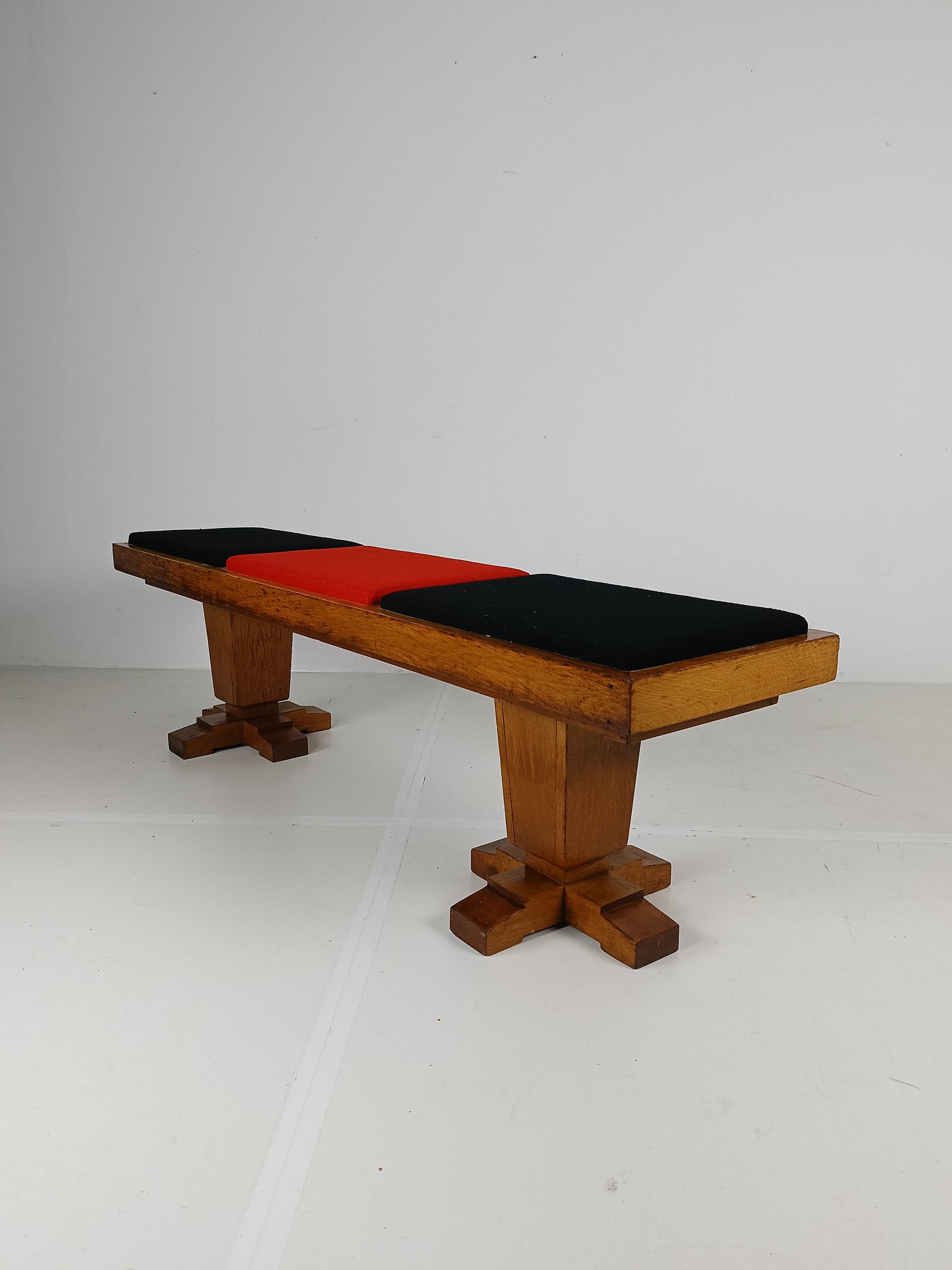 Art Deco Church Bench Reupholstered Art Deco Church Bench Reupholstered