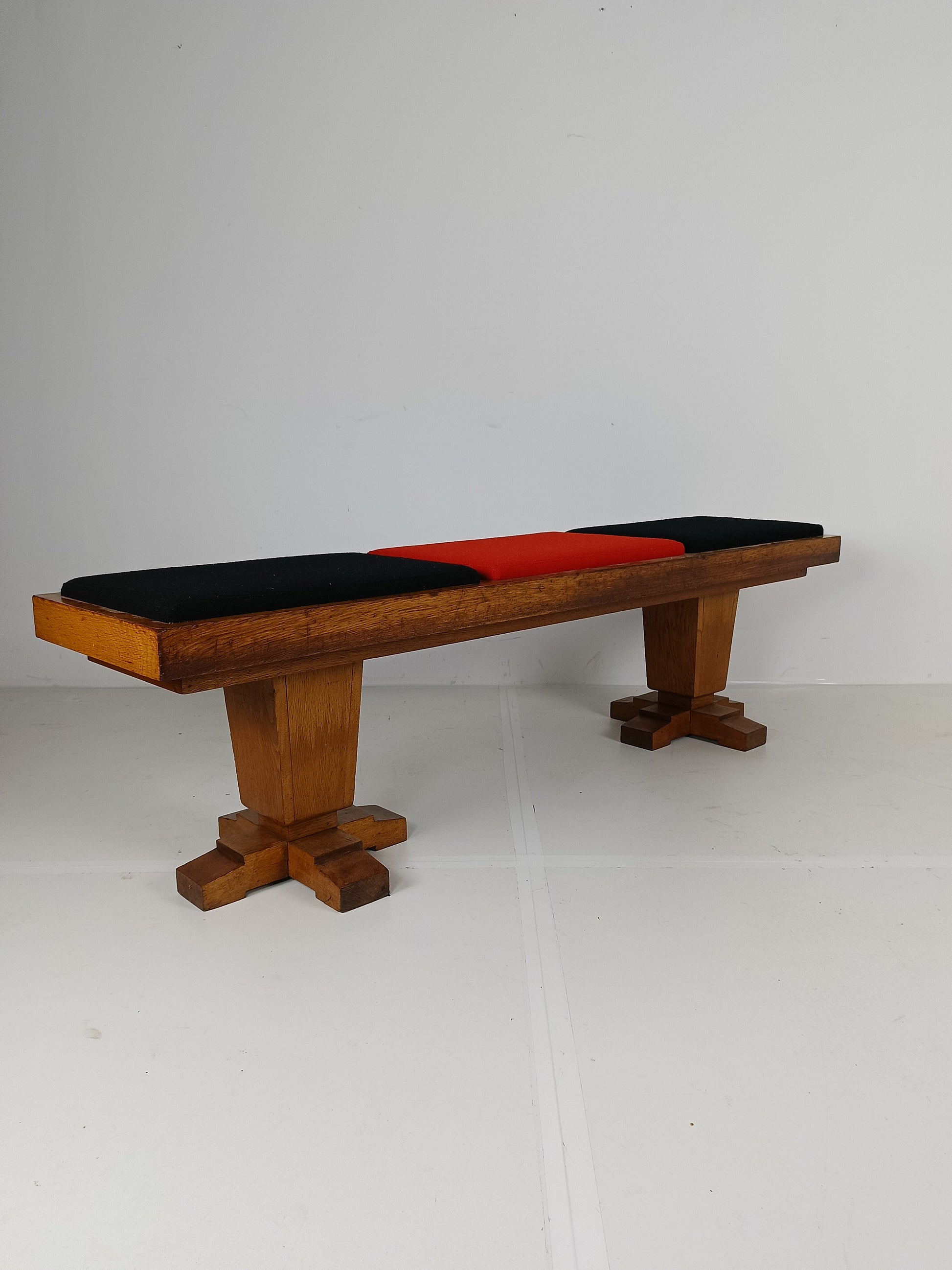 Art Deco Church Bench Reupholstered Art Deco Church Bench Reupholstered