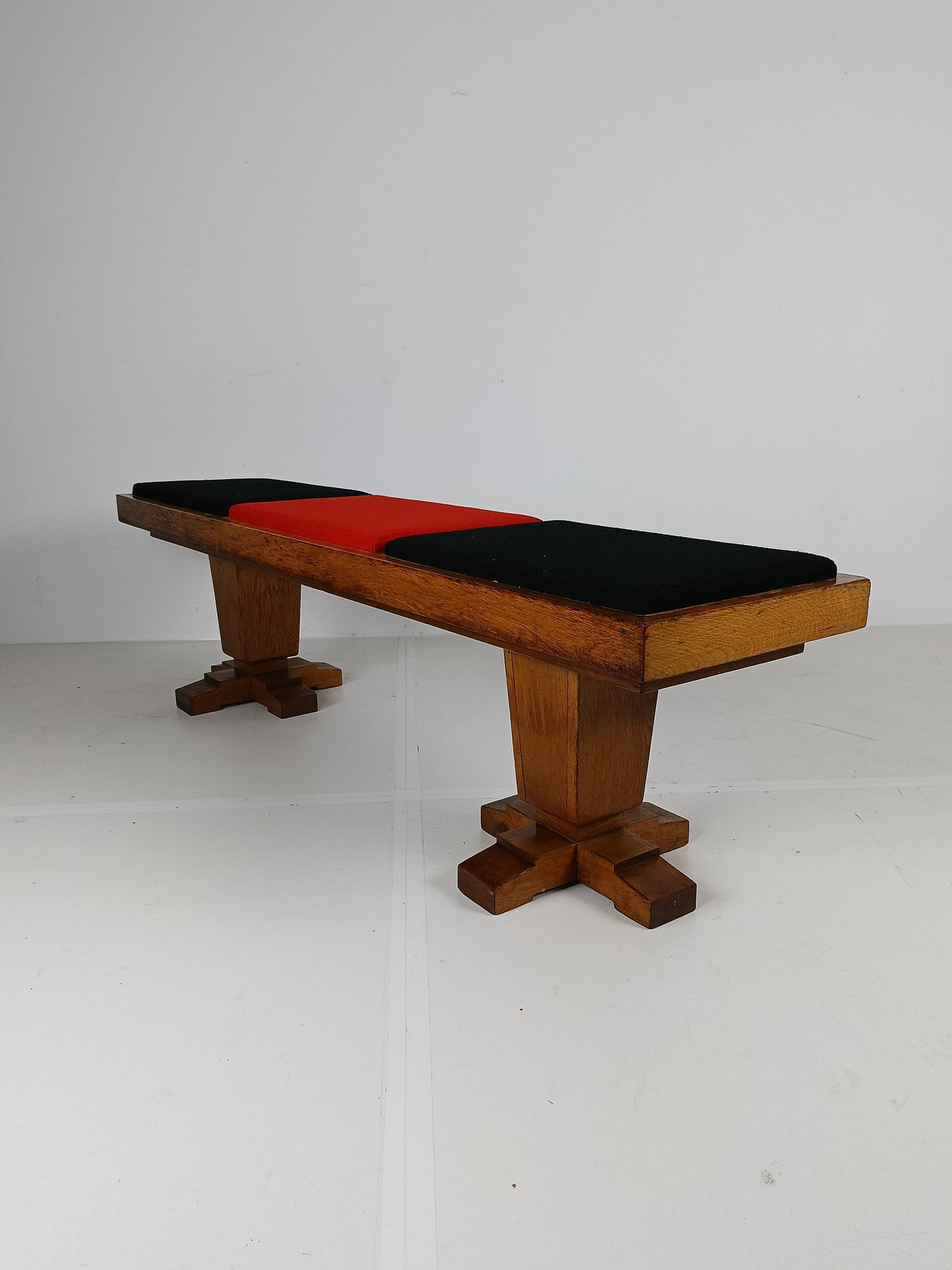 Art Deco Church Bench Reupholstered Art Deco Church Bench Reupholstered