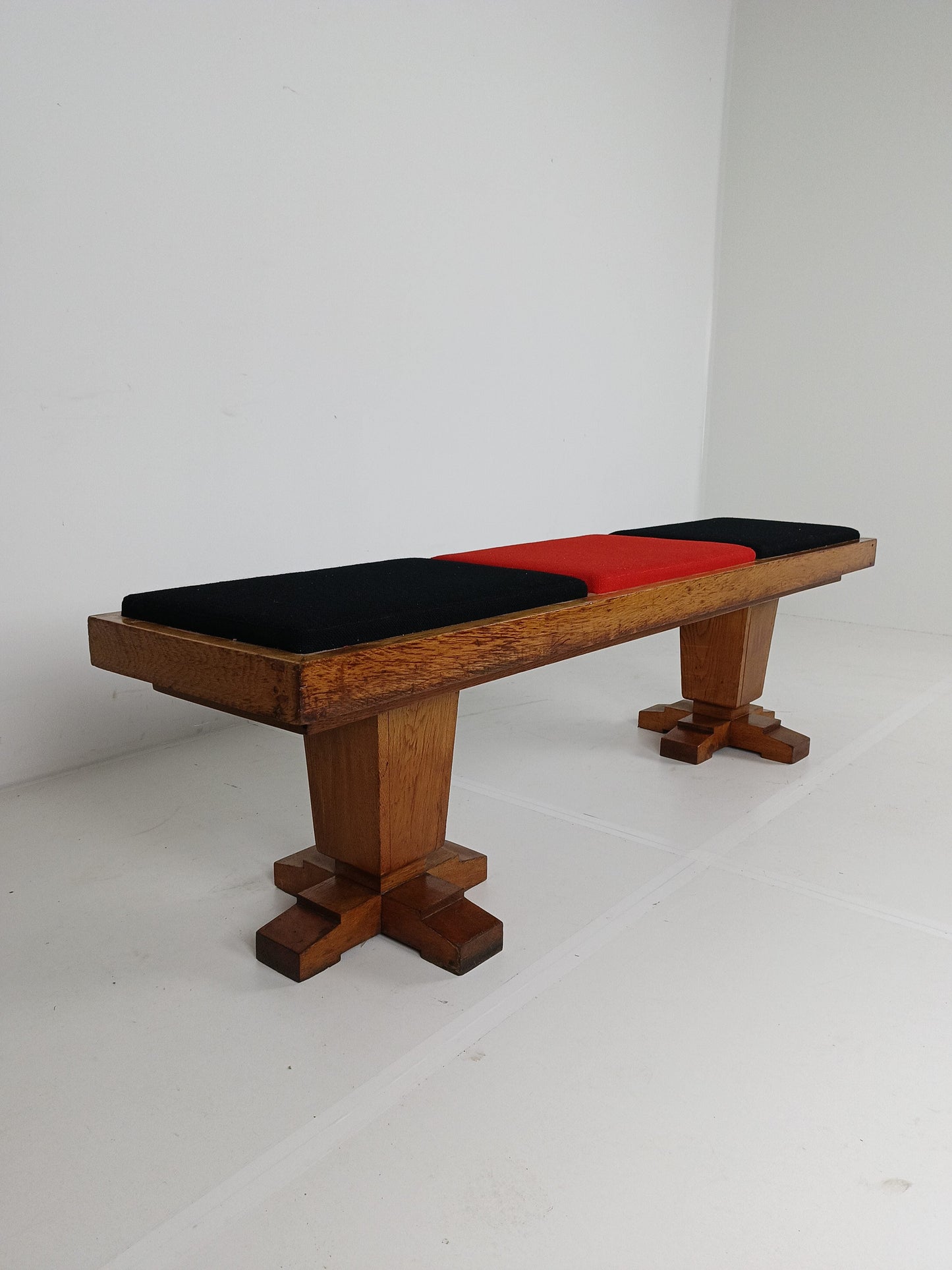 Art Deco Church Bench Reupholstered Art Deco Church Bench Reupholstered