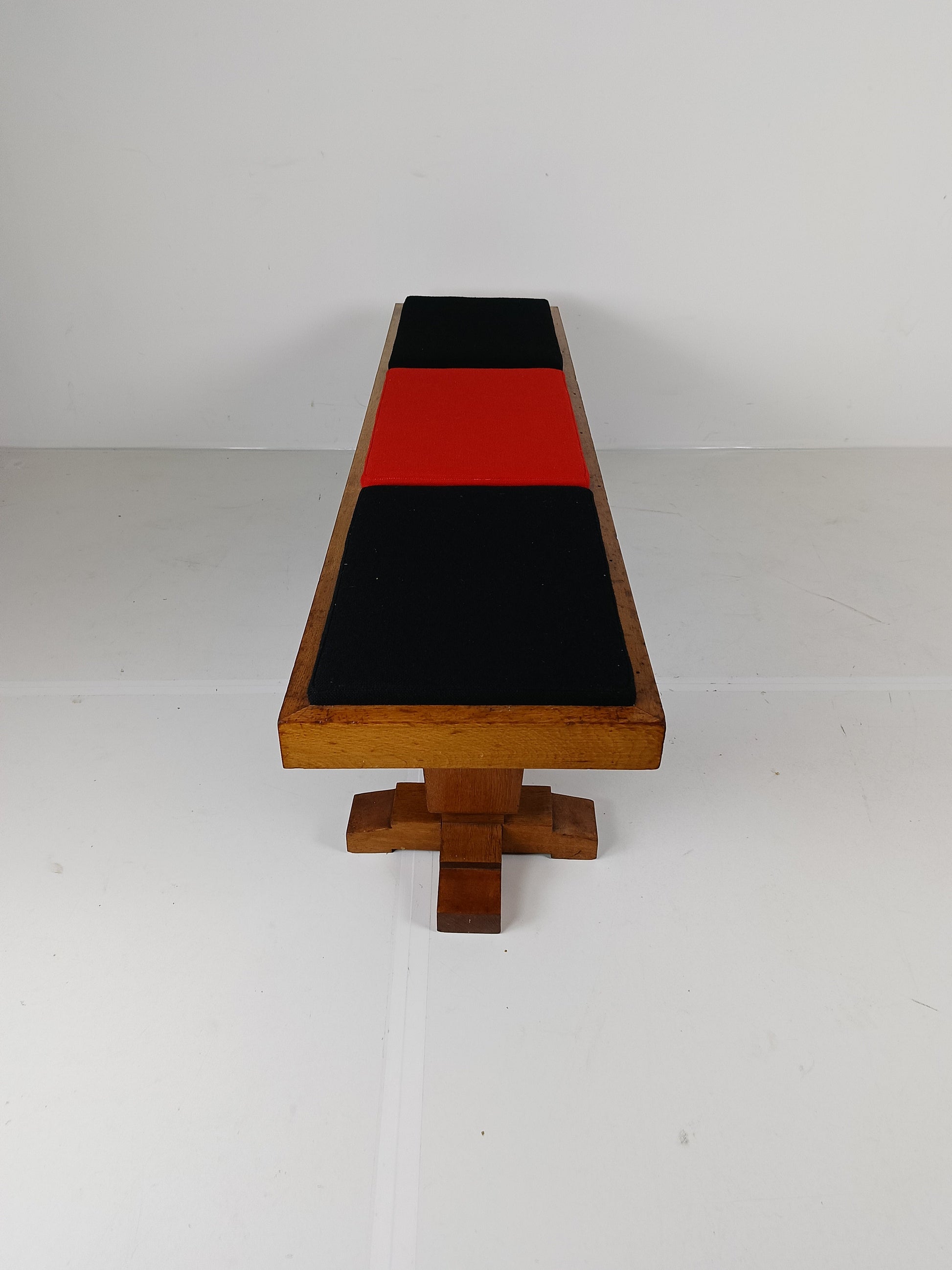 Art Deco Church Bench Reupholstered Art Deco Church Bench Reupholstered