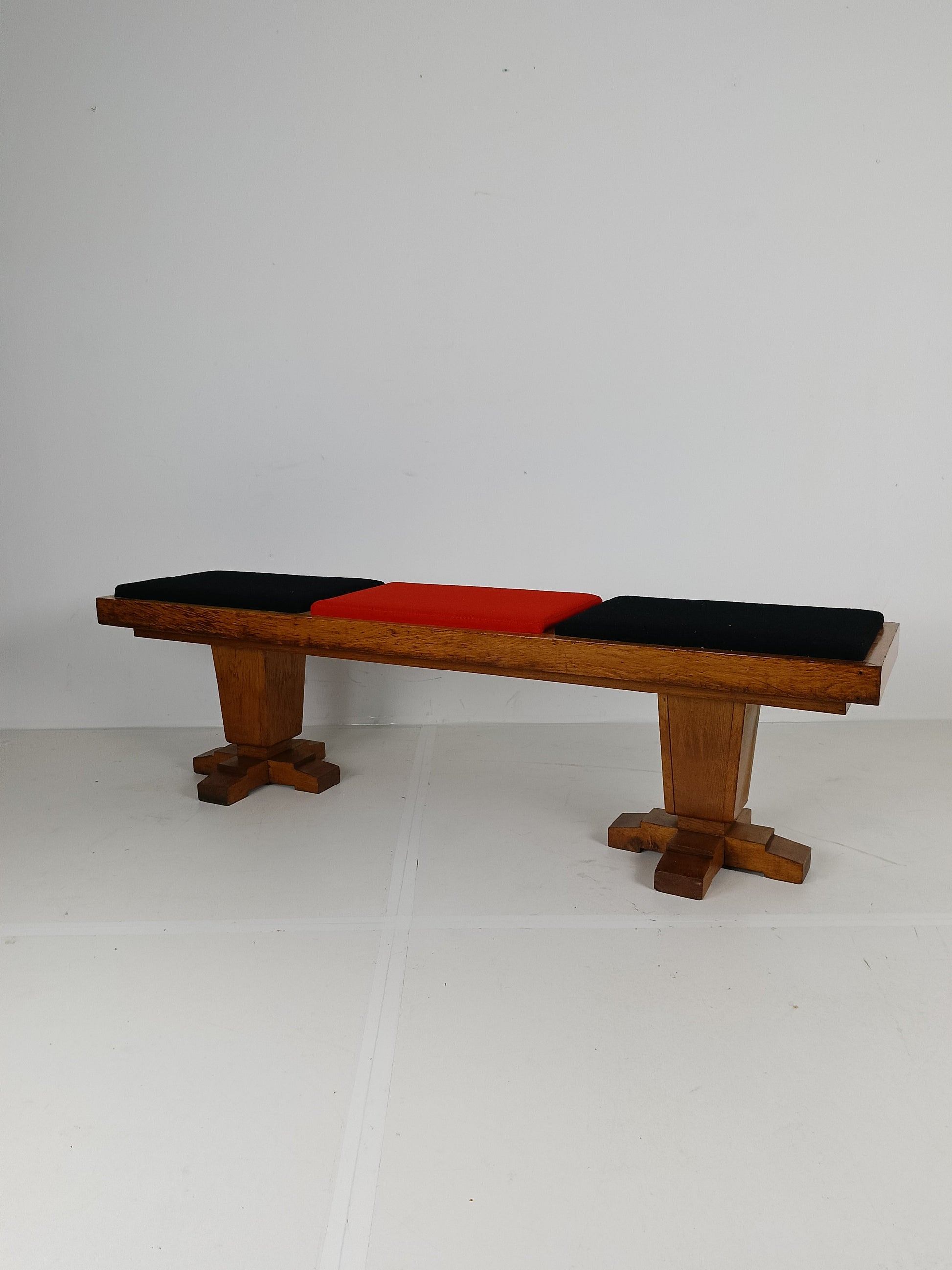Art Deco Church Bench Reupholstered Art Deco Church Bench Reupholstered