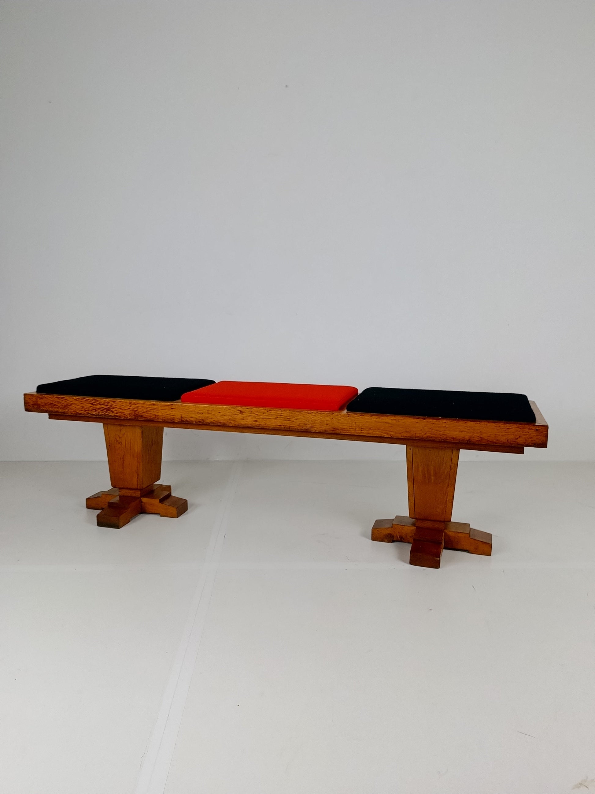 Art Deco Church Bench Reupholstered Art Deco Church Bench Reupholstered