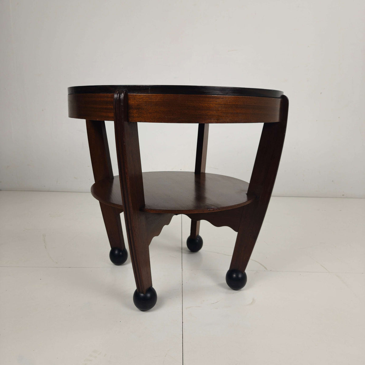 Art Deco Coffee Oak Table – Amsterdam School, The Netherlands, 1930s Art Deco Coffee Oak Table – Amsterdam School, The Netherlands, 1930s