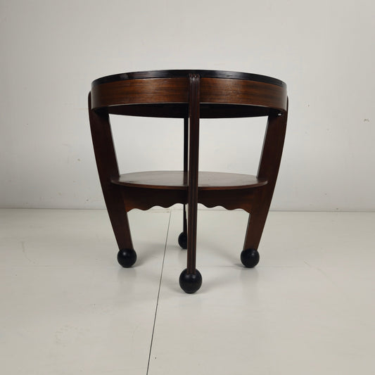 Art Deco Coffee Oak Table – Amsterdam School, The Netherlands, 1930s Art Deco Coffee Oak Table – Amsterdam School, The Netherlands, 1930s