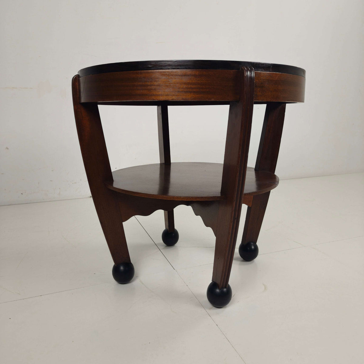 Art Deco Coffee Oak Table – Amsterdam School, The Netherlands, 1930s Art Deco Coffee Oak Table – Amsterdam School, The Netherlands, 1930s