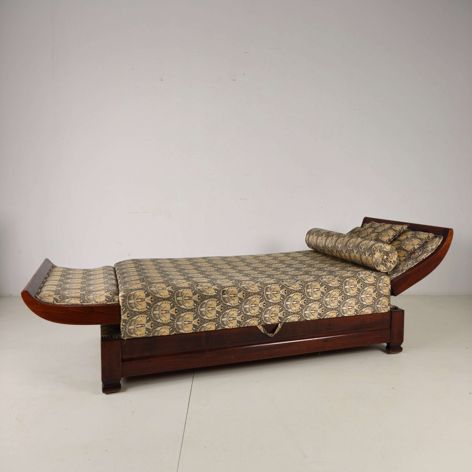 Art Deco Daybed with Hidden Storage & Adjustable Positions Art Deco Daybed with Hidden Storage & Adjustable Positions
