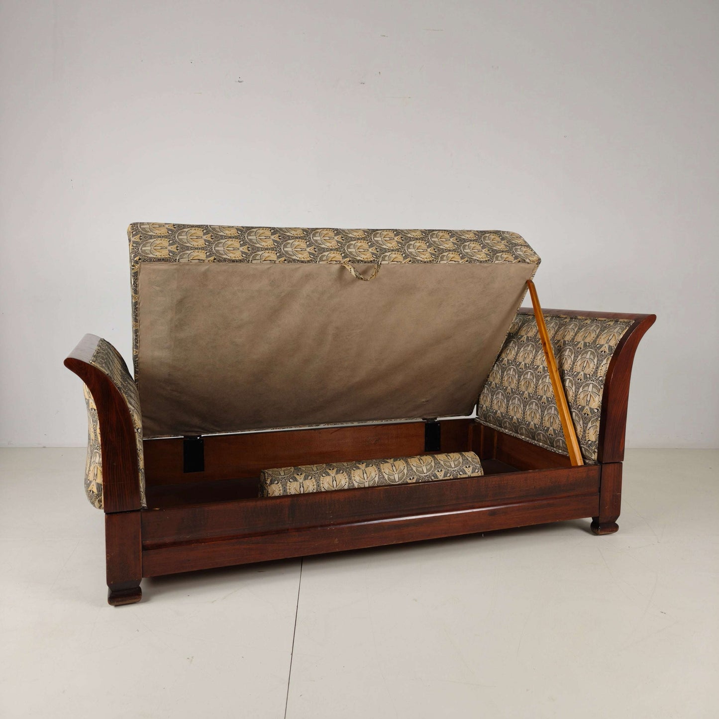 Art Deco Daybed with Hidden Storage & Adjustable Positions Art Deco Daybed with Hidden Storage & Adjustable Positions