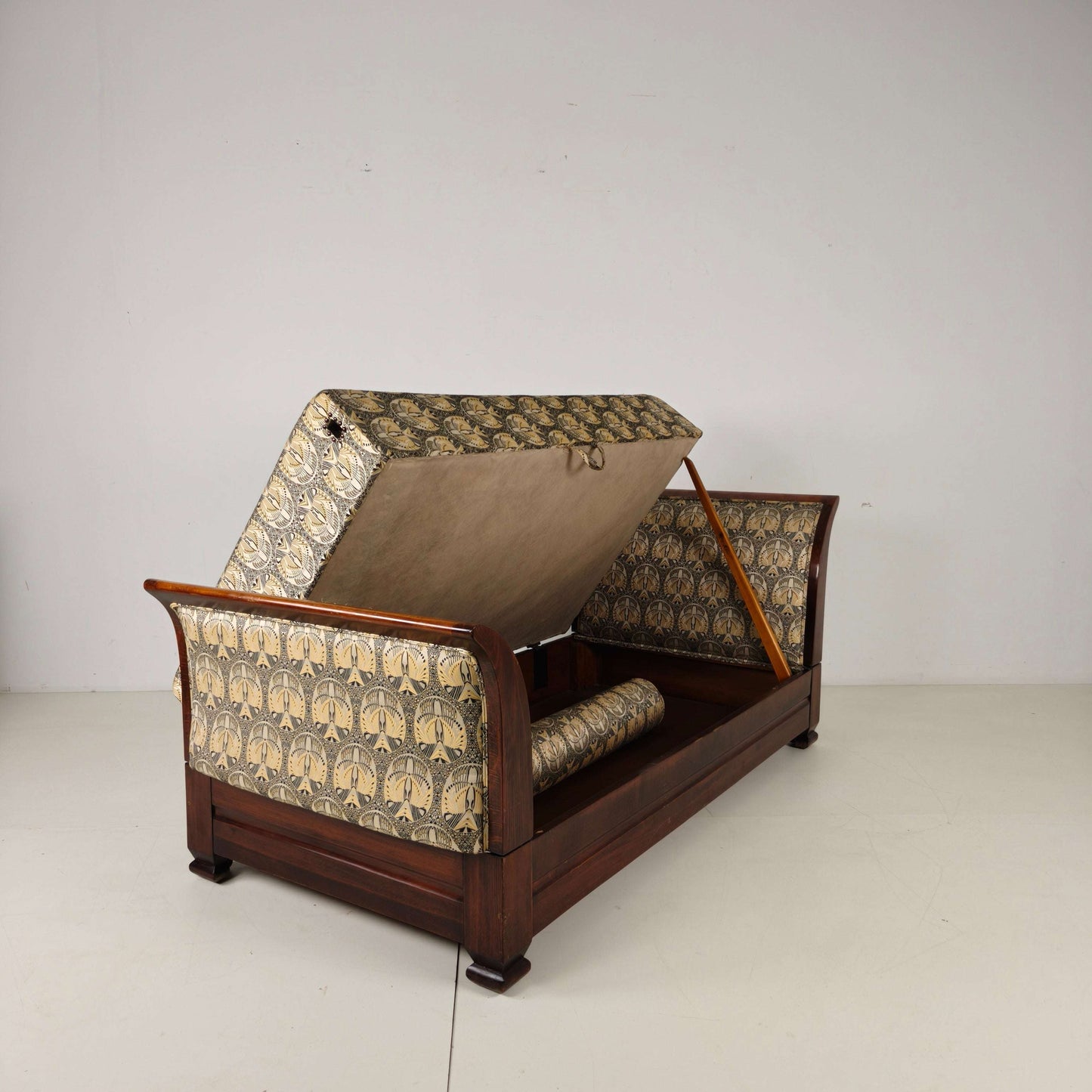 Art Deco Daybed with Hidden Storage & Adjustable Positions Art Deco Daybed with Hidden Storage & Adjustable Positions