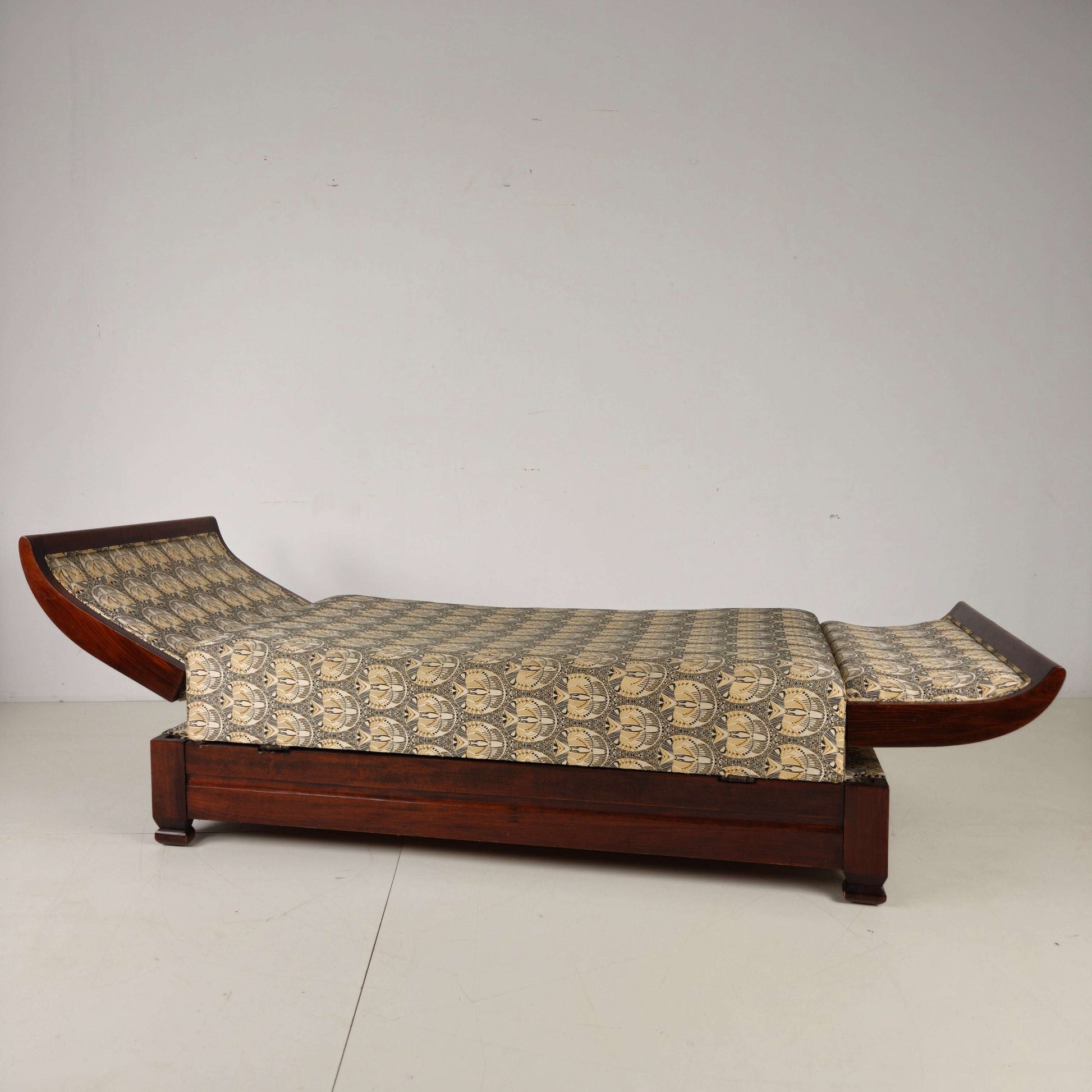 Art Deco Daybed with Hidden Storage & Adjustable Positions Art Deco Daybed with Hidden Storage & Adjustable Positions