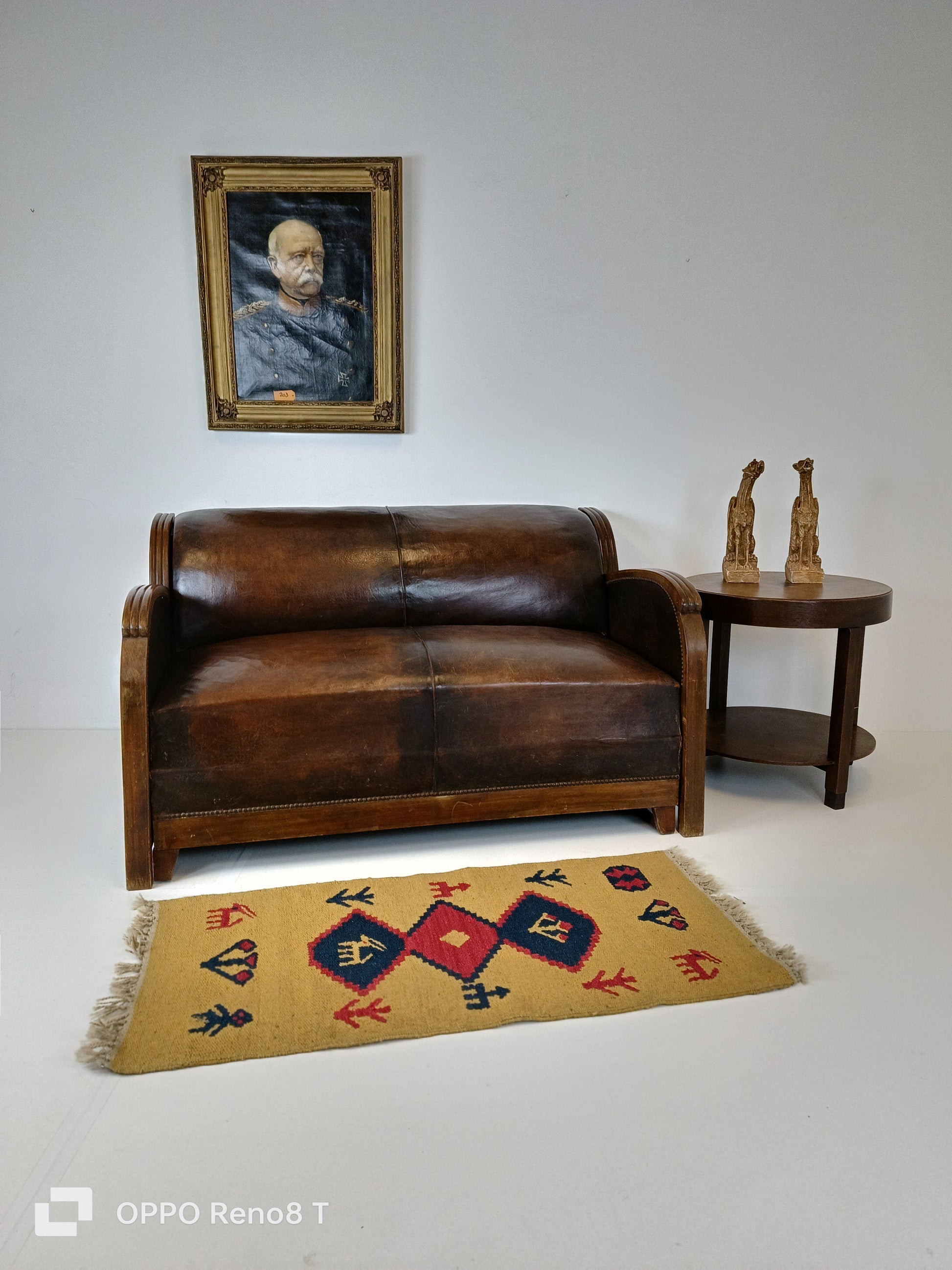 Art Deco Leather Sofa 1920 Art Deco Leather Sofa 1920