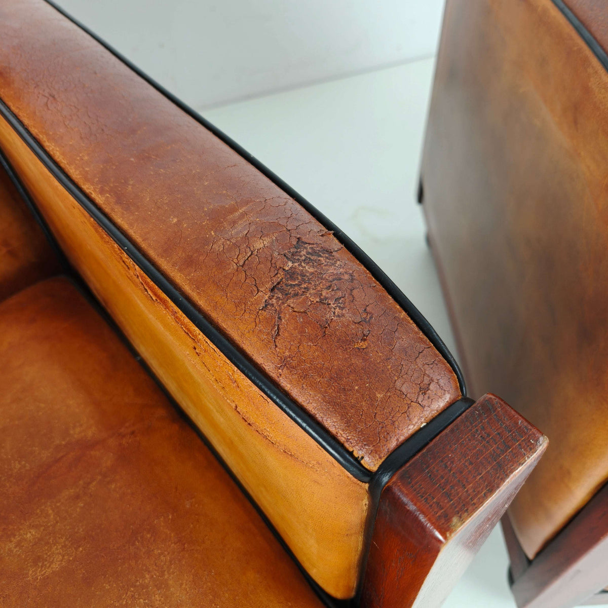 Art Deco Sheepskin Armchairs – Set of Two Art Deco Sheepskin Armchairs – Set of Two