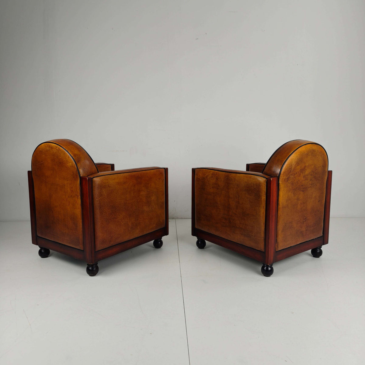 Art Deco Sheepskin Armchairs – Set of Two Art Deco Sheepskin Armchairs – Set of Two