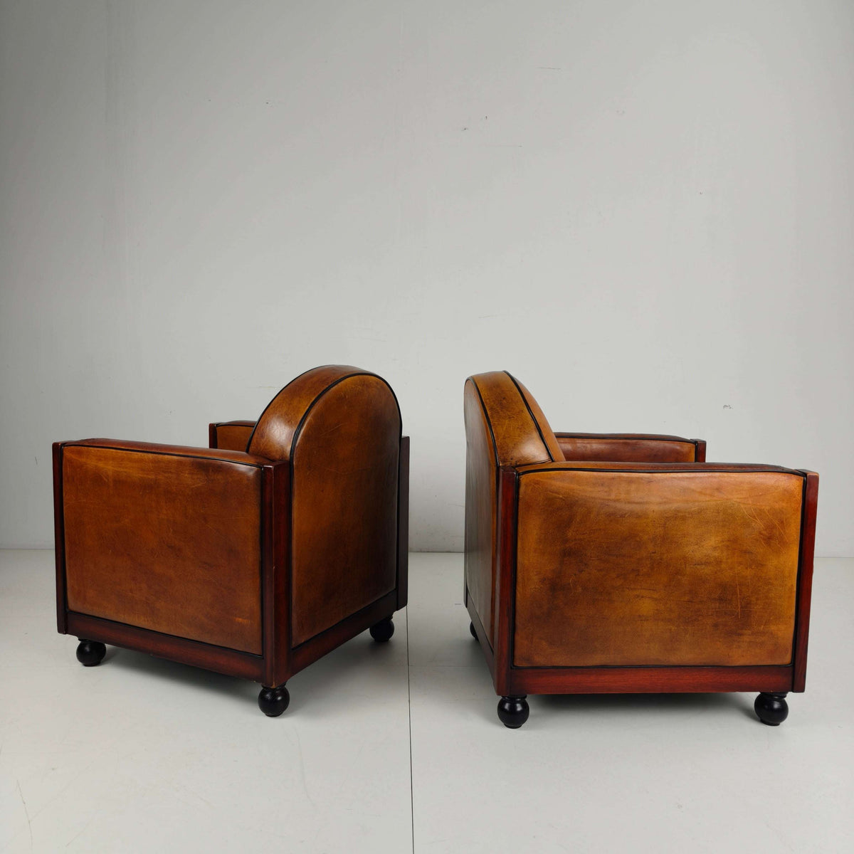 Art Deco Sheepskin Armchairs – Set of Two Art Deco Sheepskin Armchairs – Set of Two