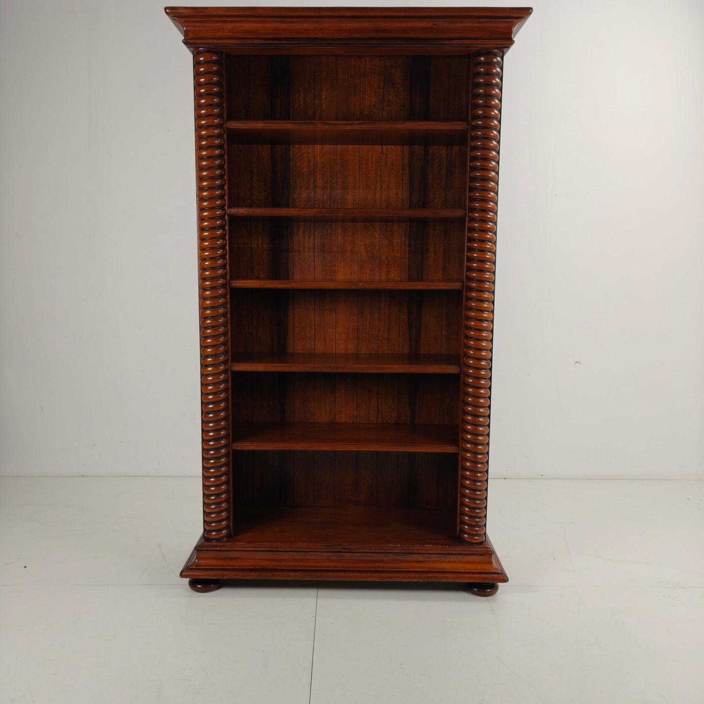 Barley Twist Open Bookcase – Solid Walnut, circa 1930 Barley Twist Open Bookcase – Solid Walnut, circa 1930