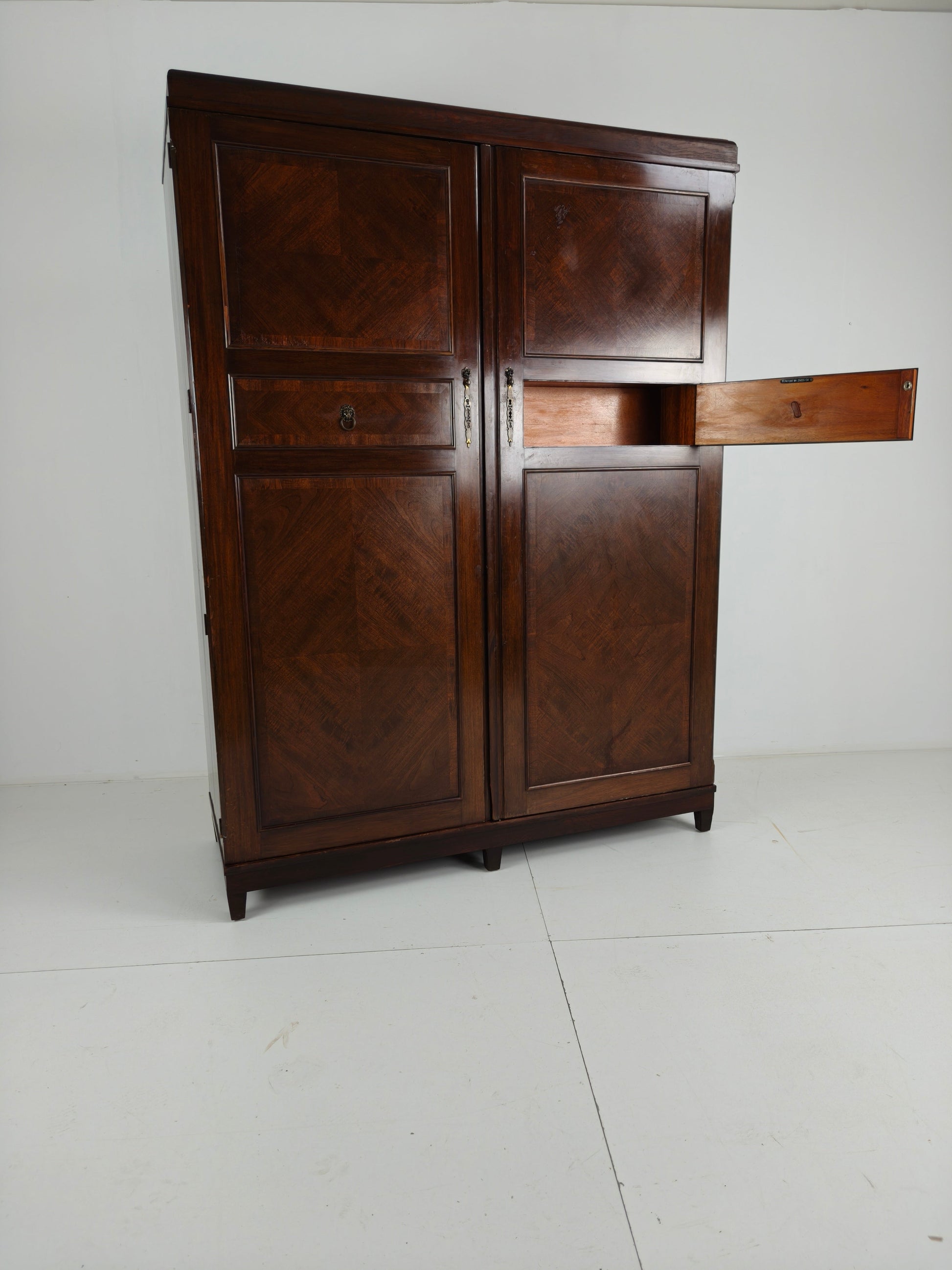 Beautiful English Art Deco 1920s Compactom Ltd Gentleman’s Wardrobe Beautiful English Art Deco 1920s Compactom Ltd Gentleman’s Wardrobe