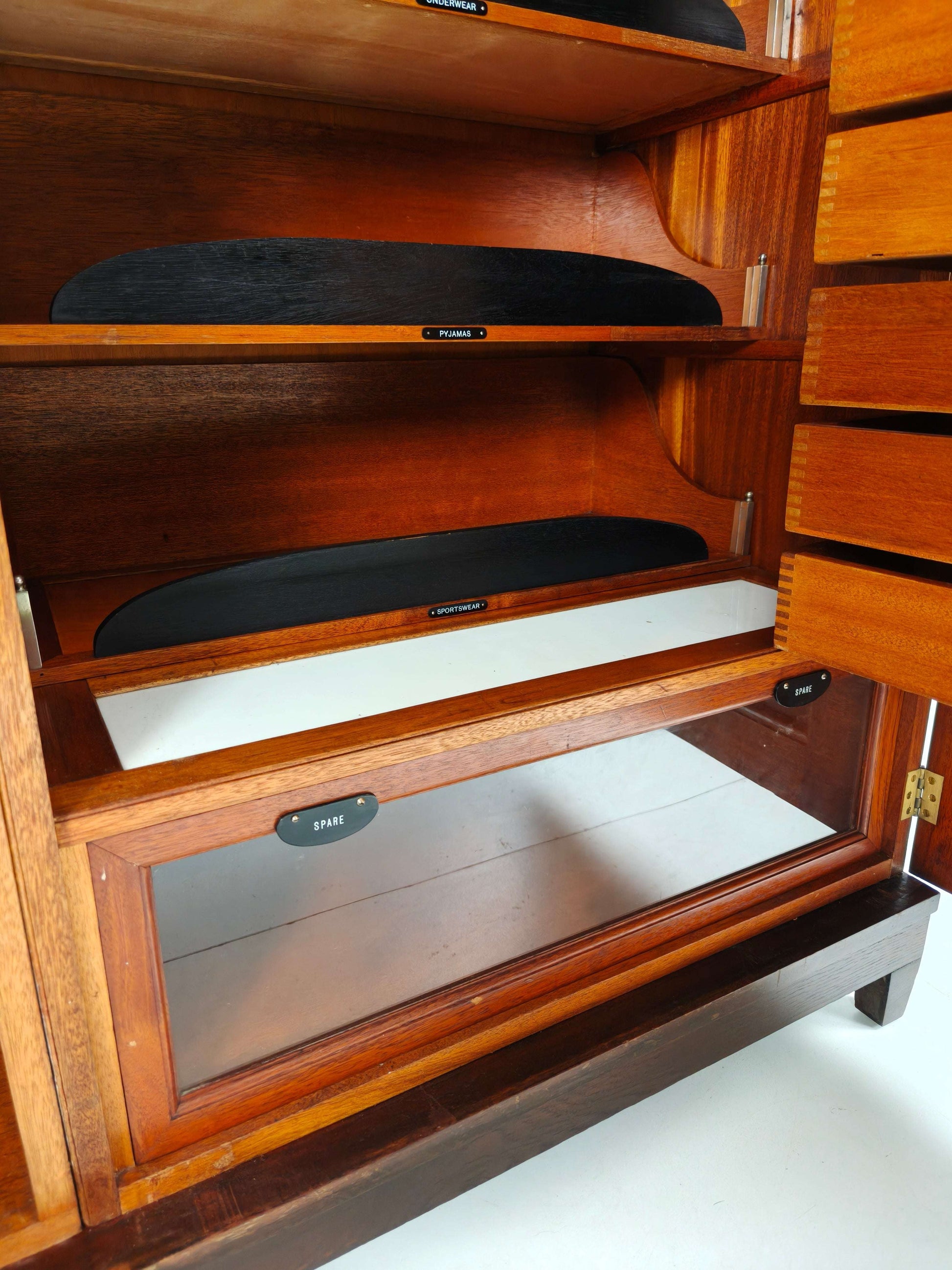 Beautiful English Art Deco 1920s Compactom Ltd Gentleman’s Wardrobe Beautiful English Art Deco 1920s Compactom Ltd Gentleman’s Wardrobe