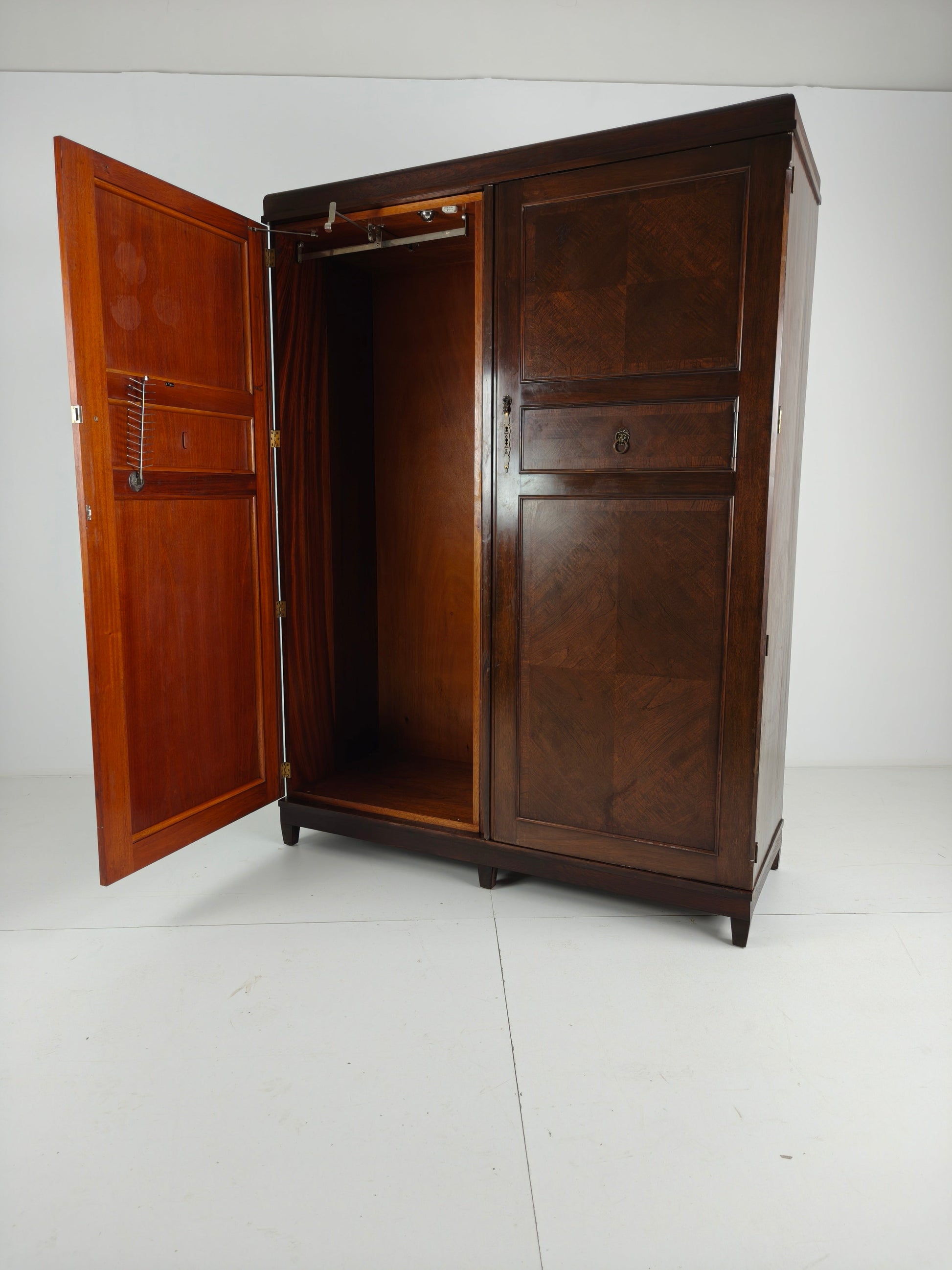 Beautiful English Art Deco 1920s Compactom Ltd Gentleman’s Wardrobe Beautiful English Art Deco 1920s Compactom Ltd Gentleman’s Wardrobe