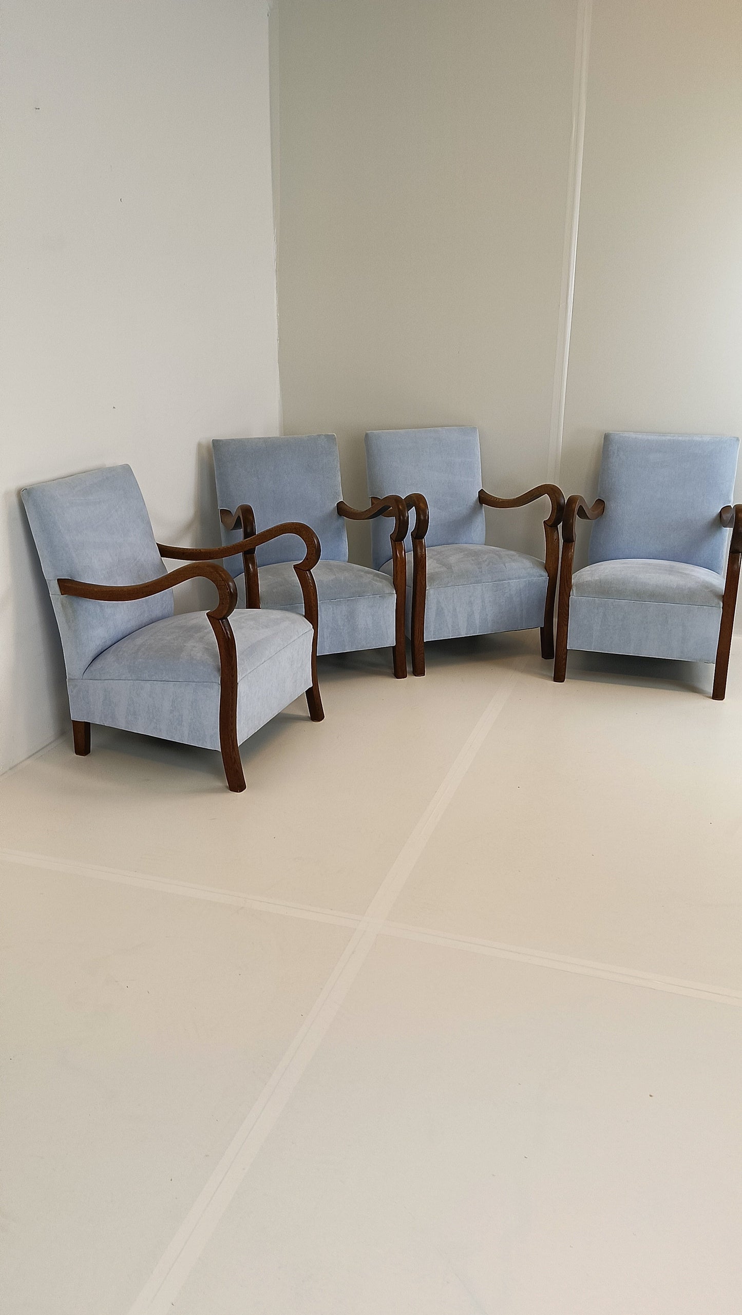 Beautiful Set Of TWO Pastel Blue Chairs Beautiful Set Of TWO Pastel Blue Chairs