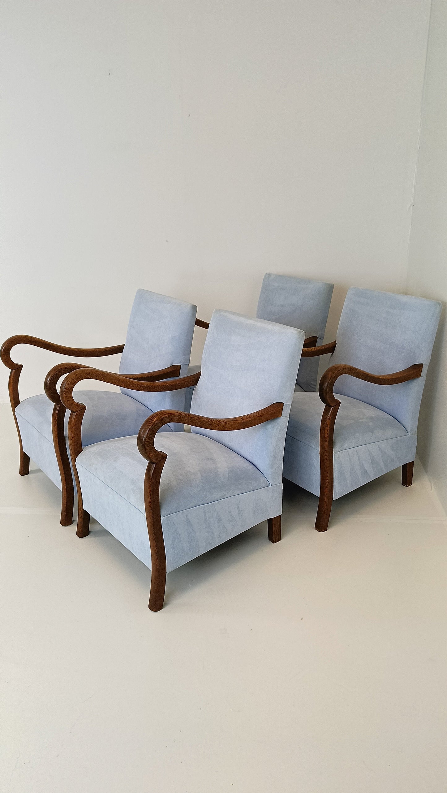 Beautiful Set Of TWO Pastel Blue Chairs Beautiful Set Of TWO Pastel Blue Chairs