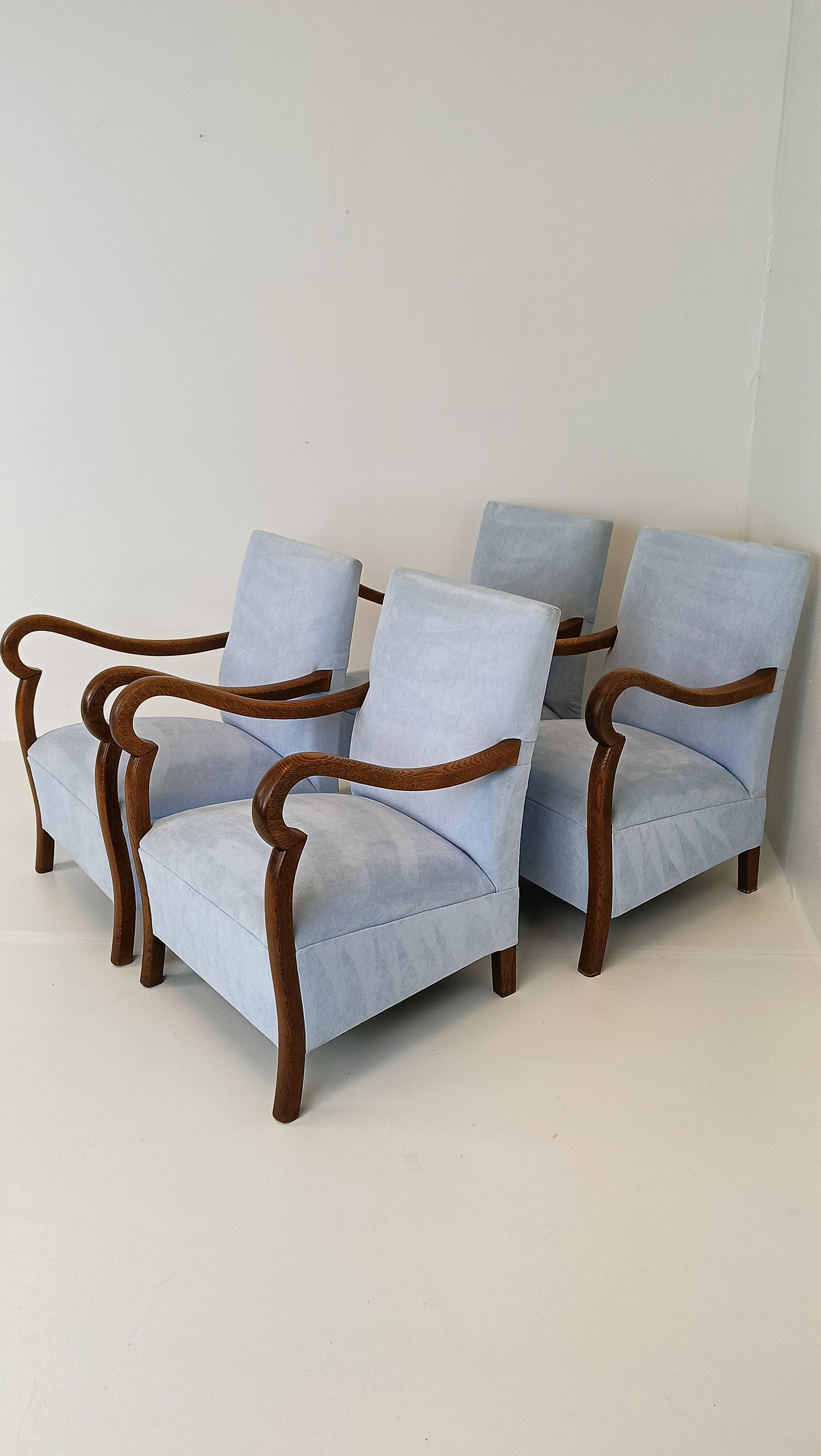 Beautiful Set Of TWO Pastel Blue Chairs Beautiful Set Of TWO Pastel Blue Chairs
