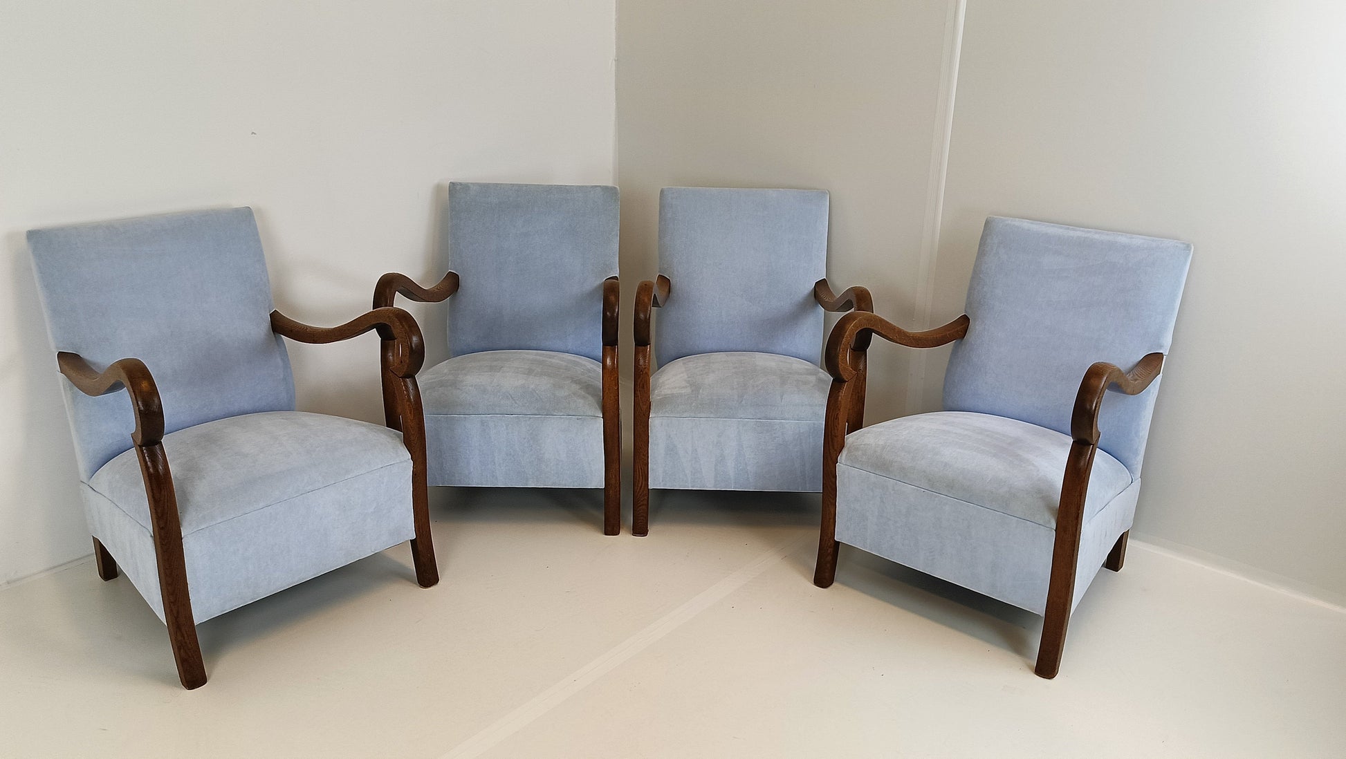 Beautiful Set Of TWO Pastel Blue Chairs Beautiful Set Of TWO Pastel Blue Chairs