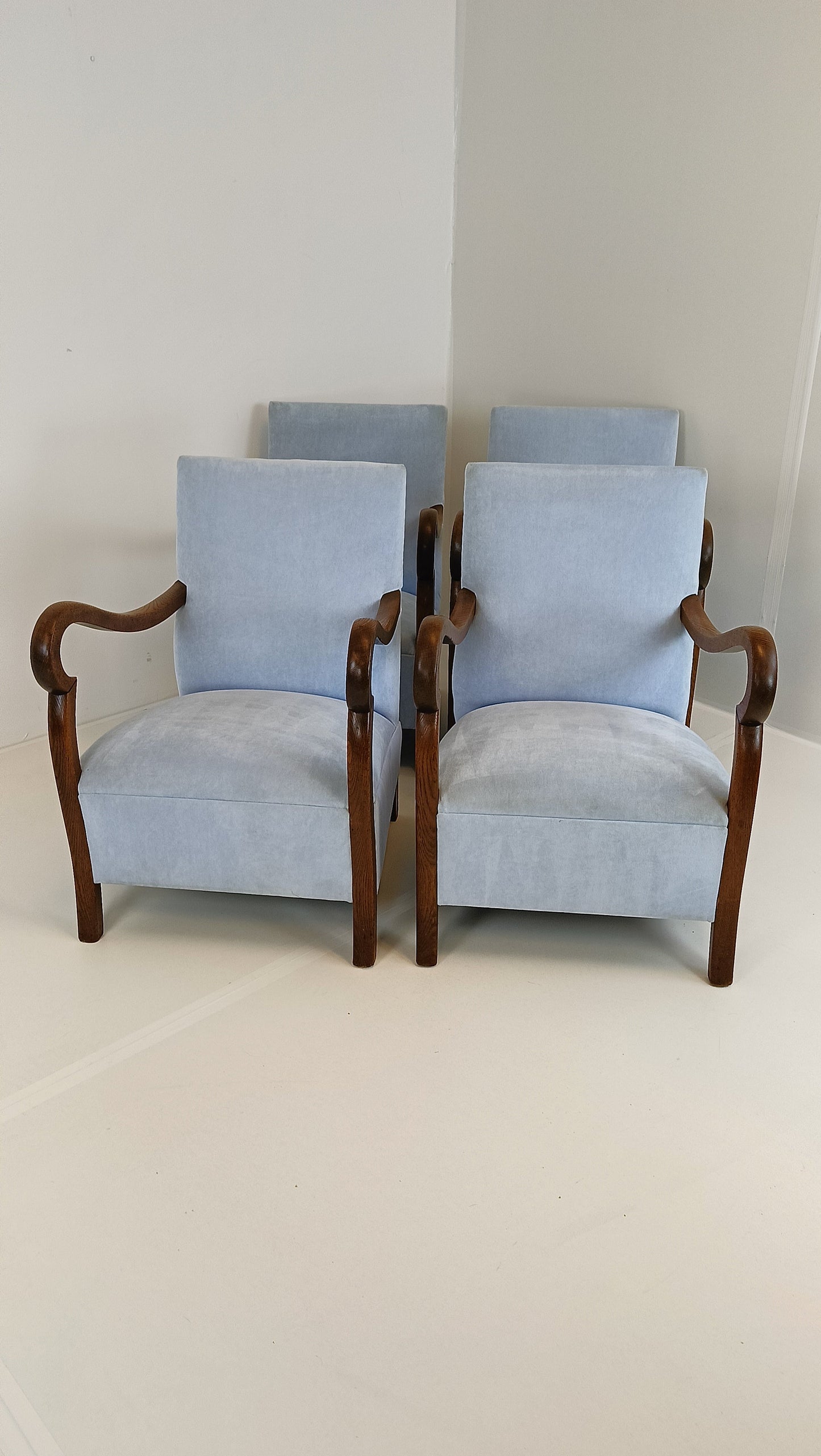 Beautiful Set Of TWO Pastel Blue Chairs Beautiful Set Of TWO Pastel Blue Chairs