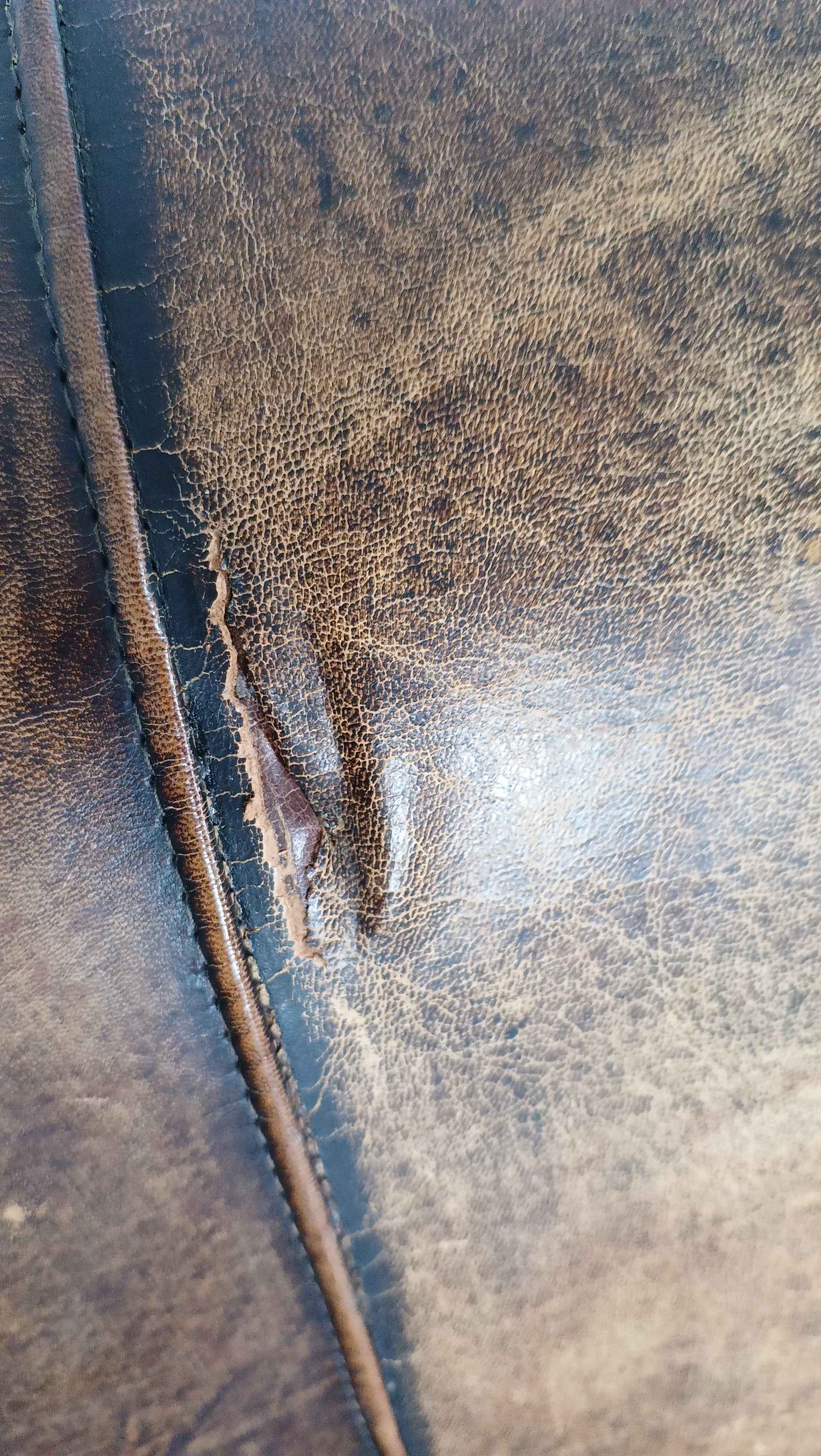 Beautifully Patinated Sheep Leather Sofa Beautifully Patinated Sheep Leather Sofa