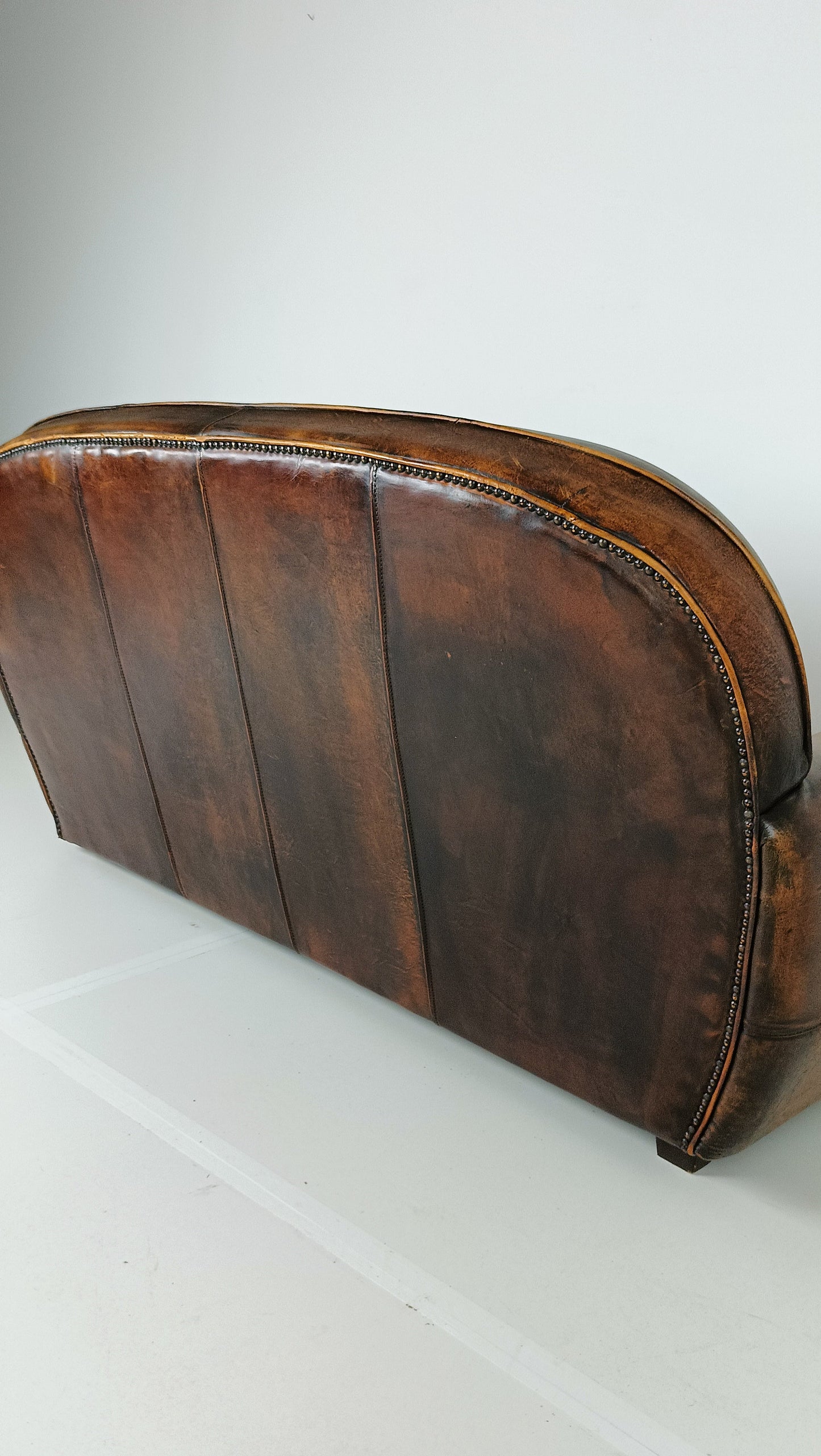 Beautifully Patinated Sheep Leather Sofa Beautifully Patinated Sheep Leather Sofa